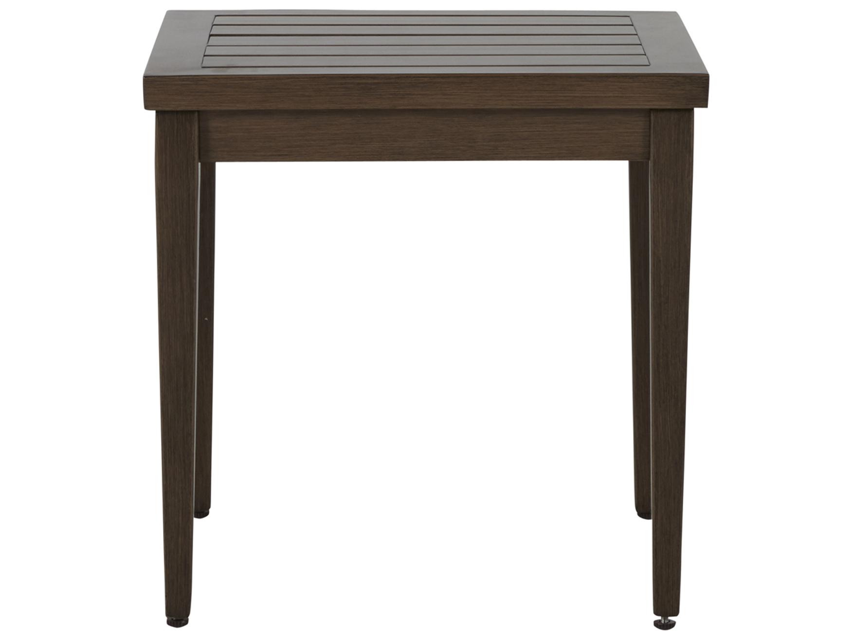 Summer Classics Brookside Aluminum Square Outdoor Patio End Table