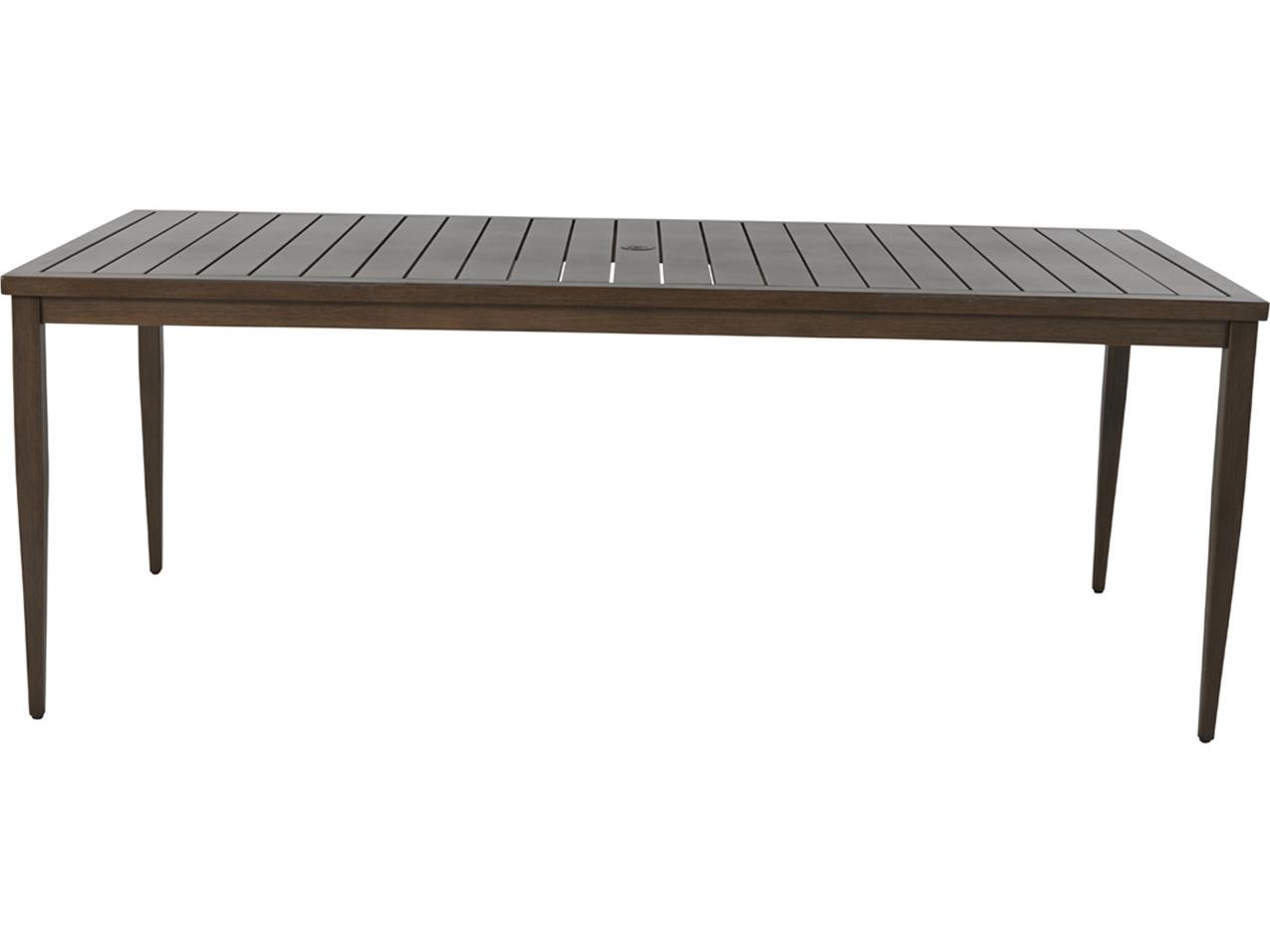 Summer Classics Brookside Aluminum Rectangular Patio Dining Table
