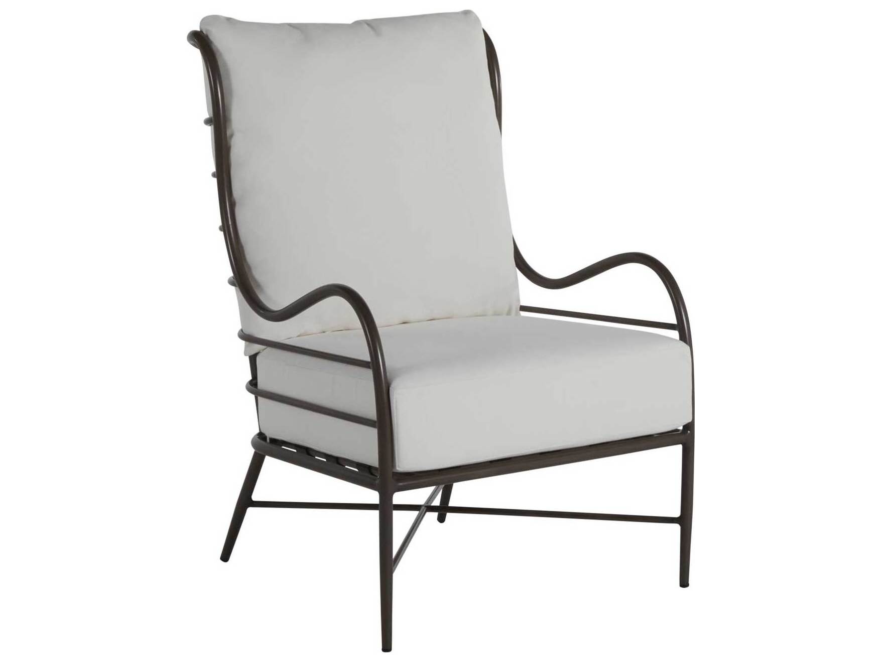 Summer Classics Carmel Wrought Aluminum Slate Gray Patio Lounge Chair