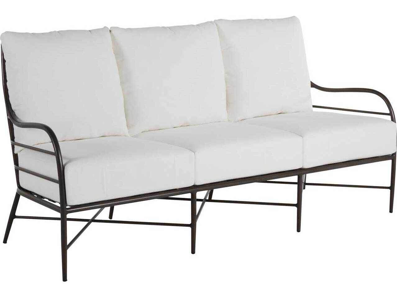 Summer Classics Carmel Wrought Aluminum Slate Gray Outdoor Sofa