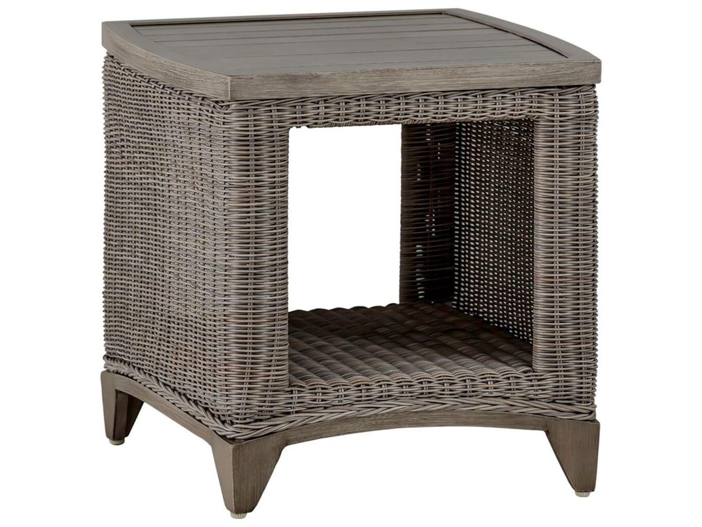 Summer Classics Astoria Wicker Square Patio End Table