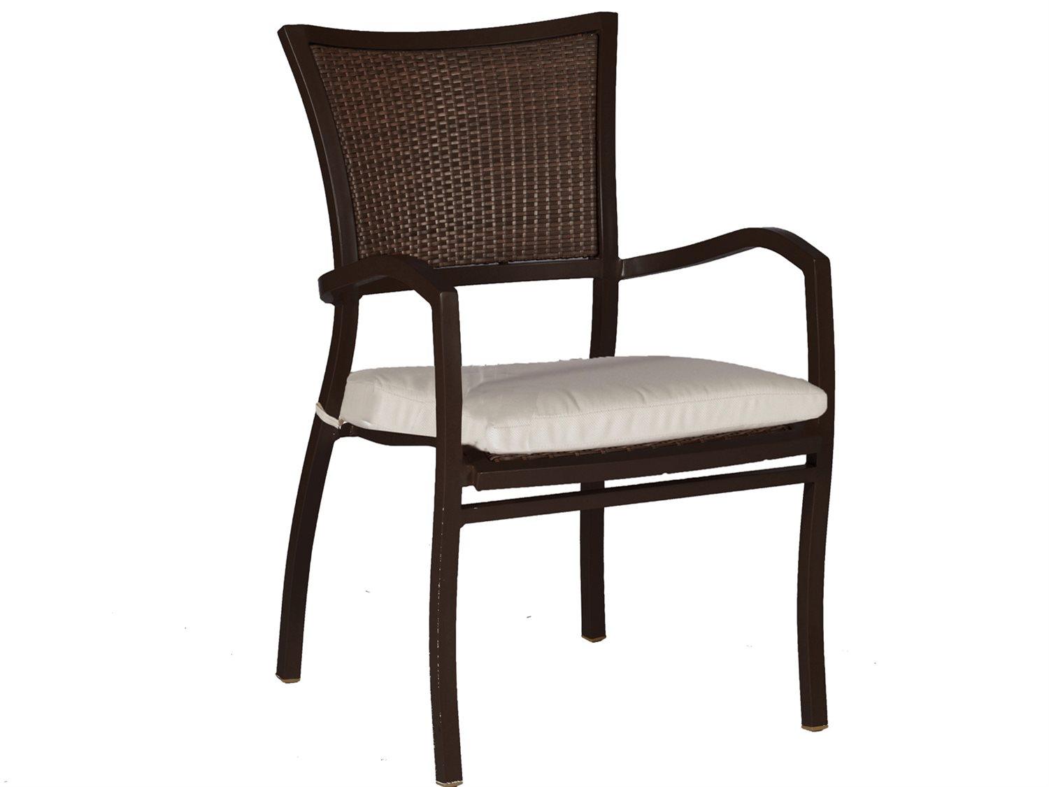 Summer Classics Aire Wicker Cushion Outdoor Patio Dining Chair
