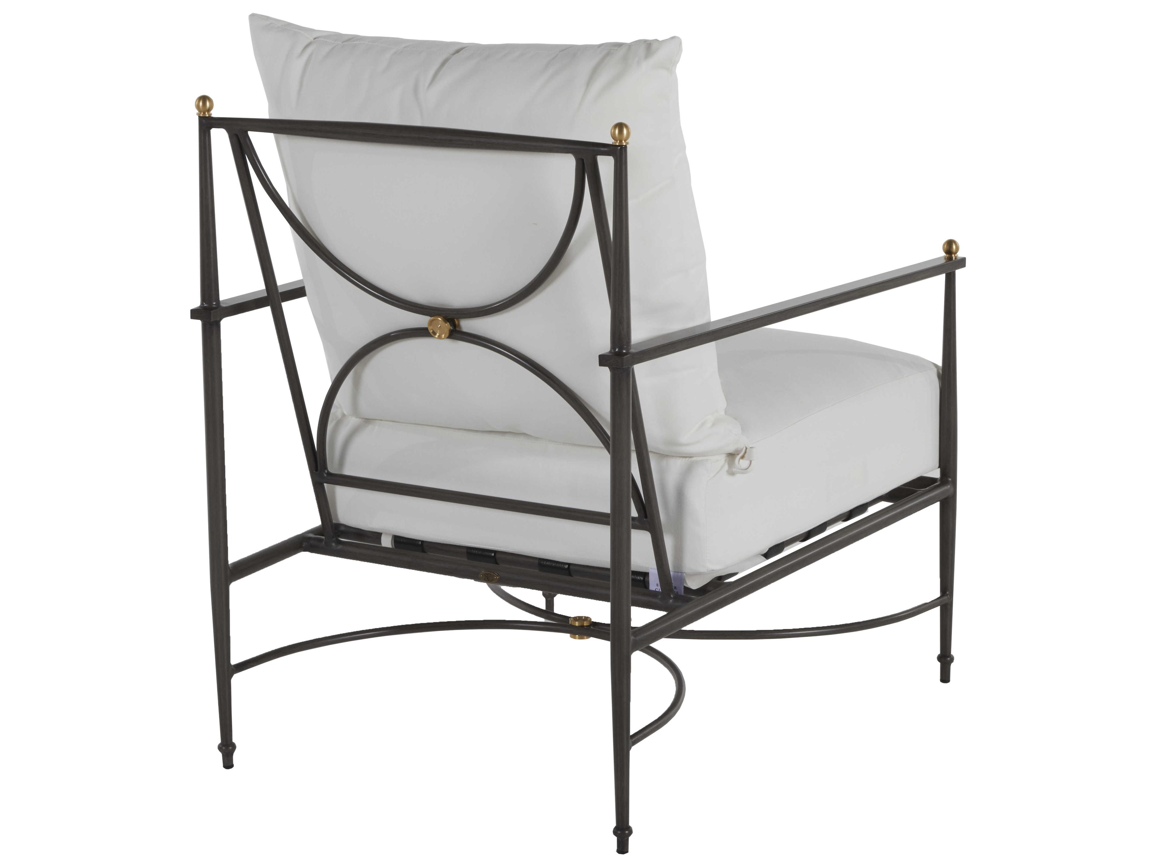 Summer Classics Roma Aluminum Slate Grey Patio Lounge Chair with Cushion