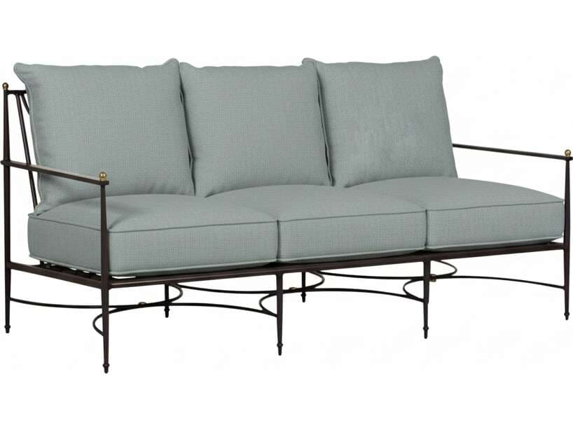 Summer Classics Roma Quick Ship Wrought Aluminum Cushion Sofa