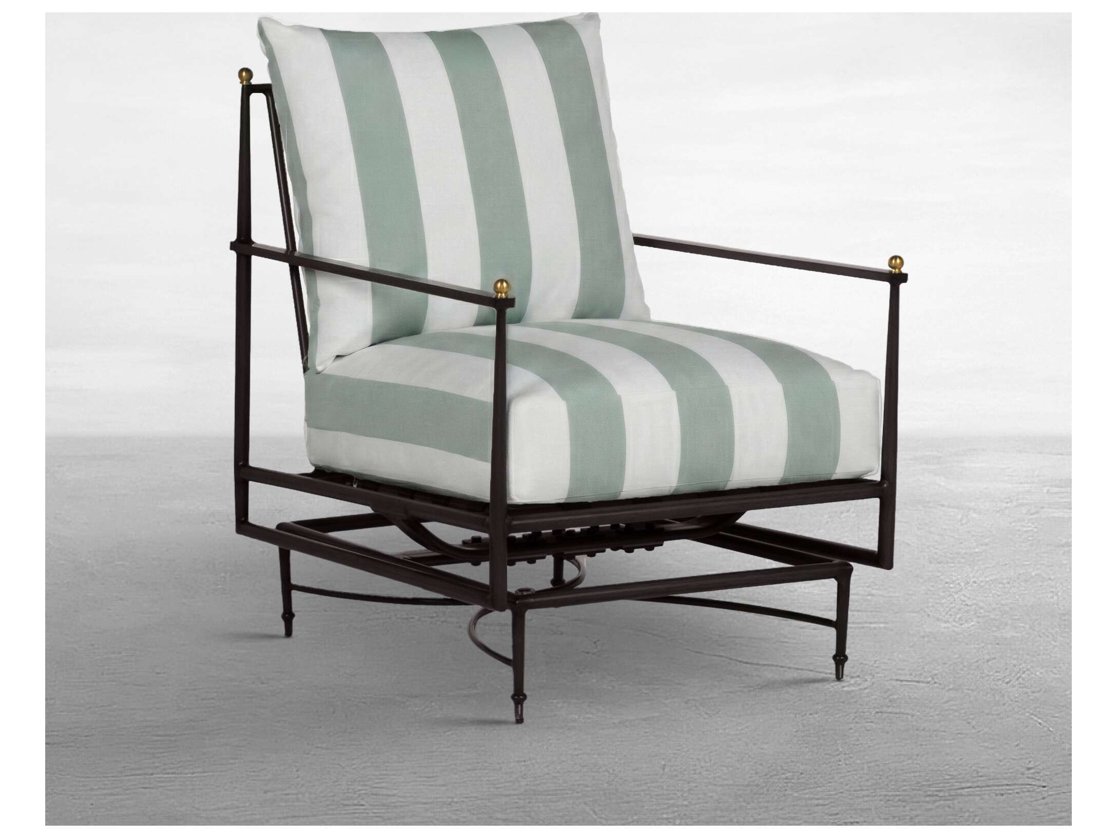 Summer Classics Roma Quick Ship Wrought Aluminum Cushion Lounge Chair