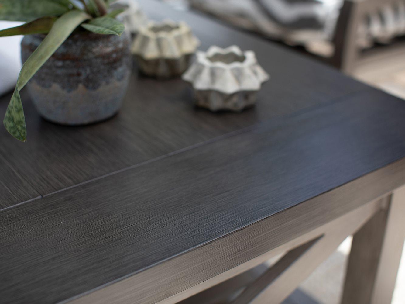 Summer Classics Cahaba Slate Grey Aluminum Rectangular Outdoor Patio Coffee Table