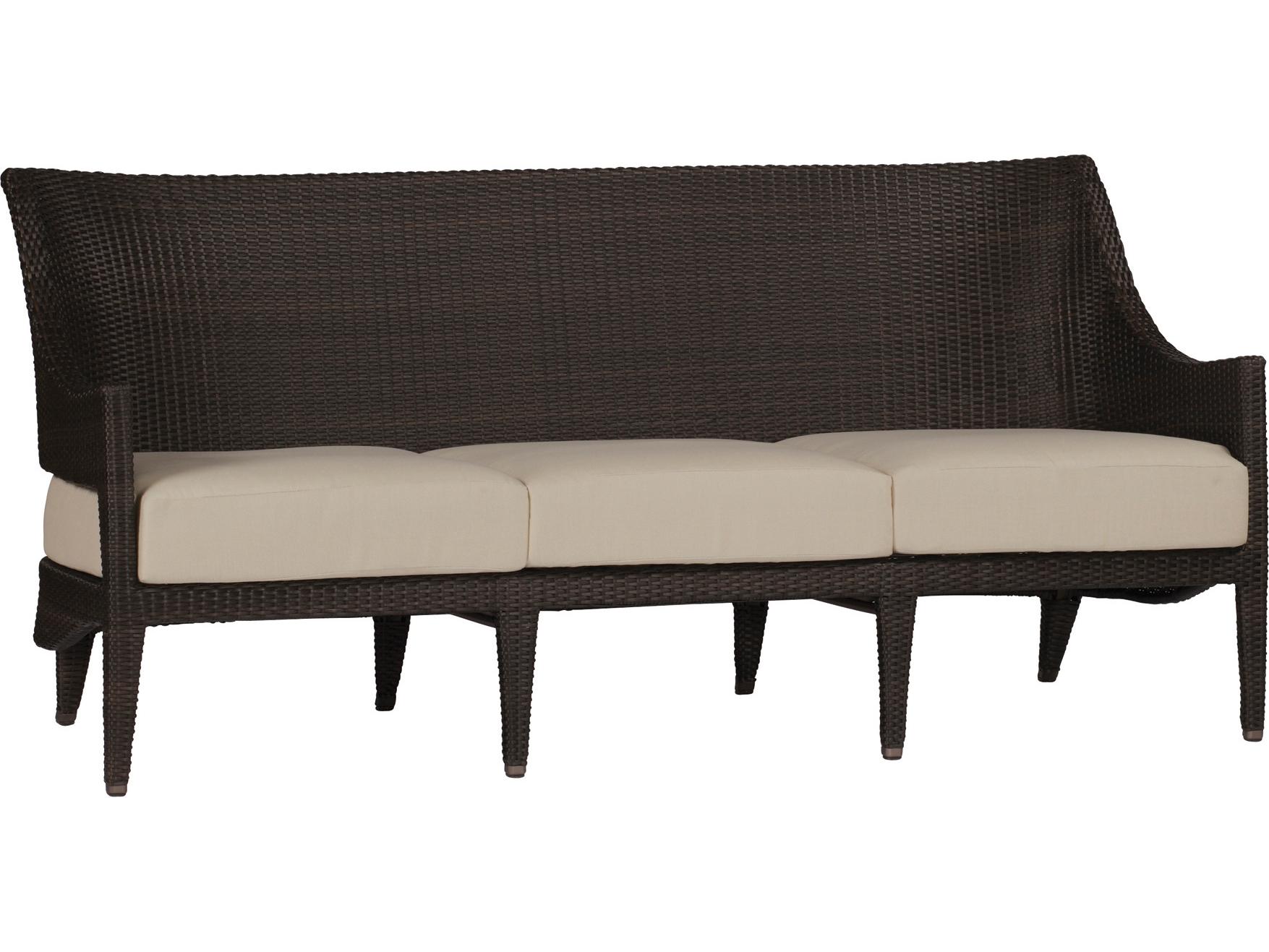 Summer Classics Athena Wicker Patio Sofa with Cushion