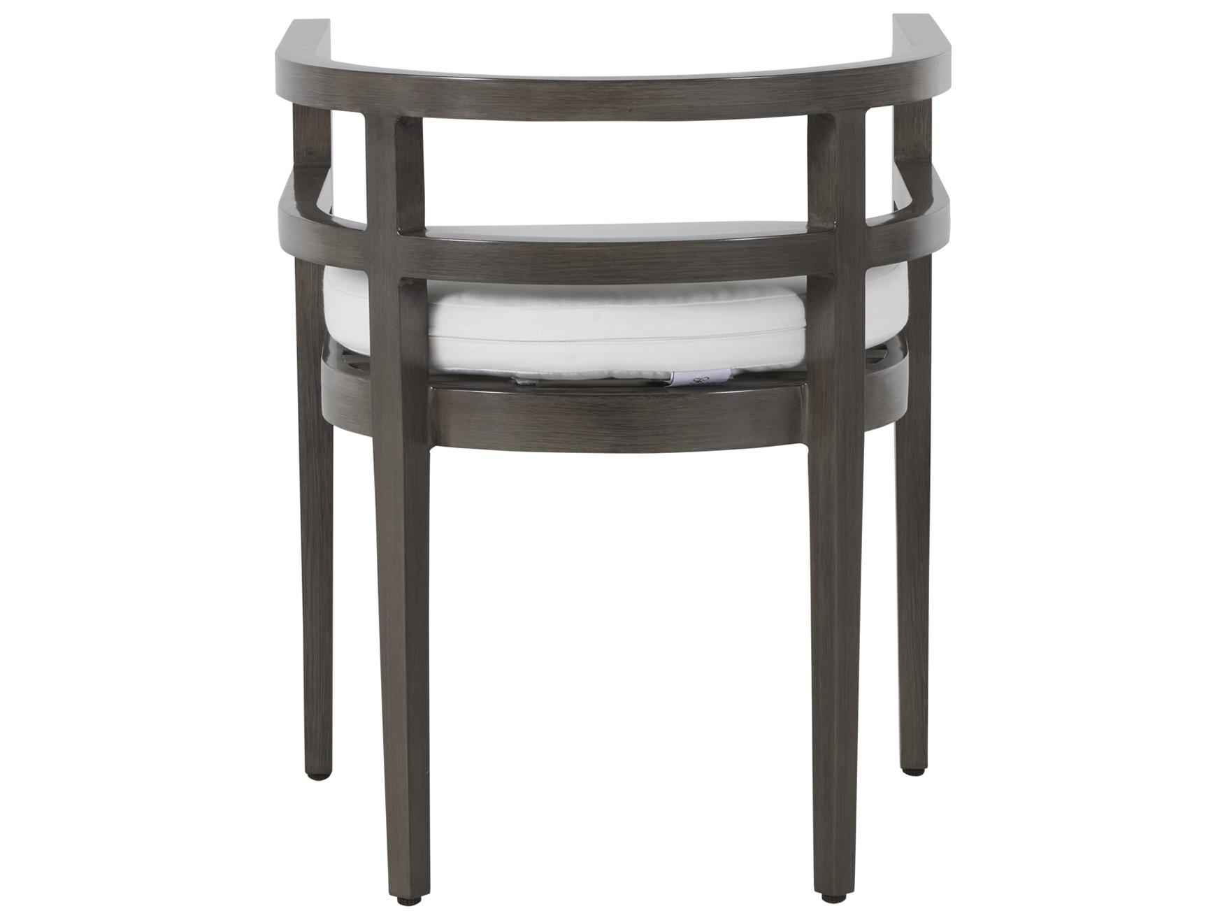 Summer Classics Santa Barbara Aluminum Slate Grey Outdoor Dining Arm Chair