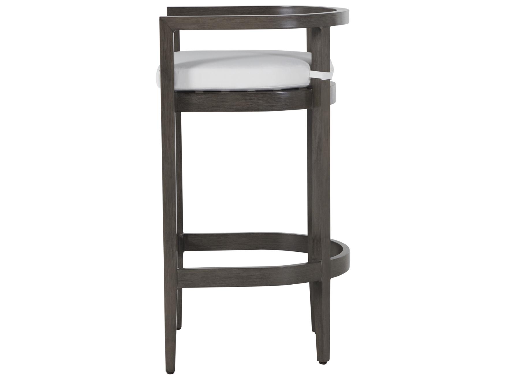 Summer Classics Santa Barbara Aluminum Slate Grey Outdoor Bar Stool