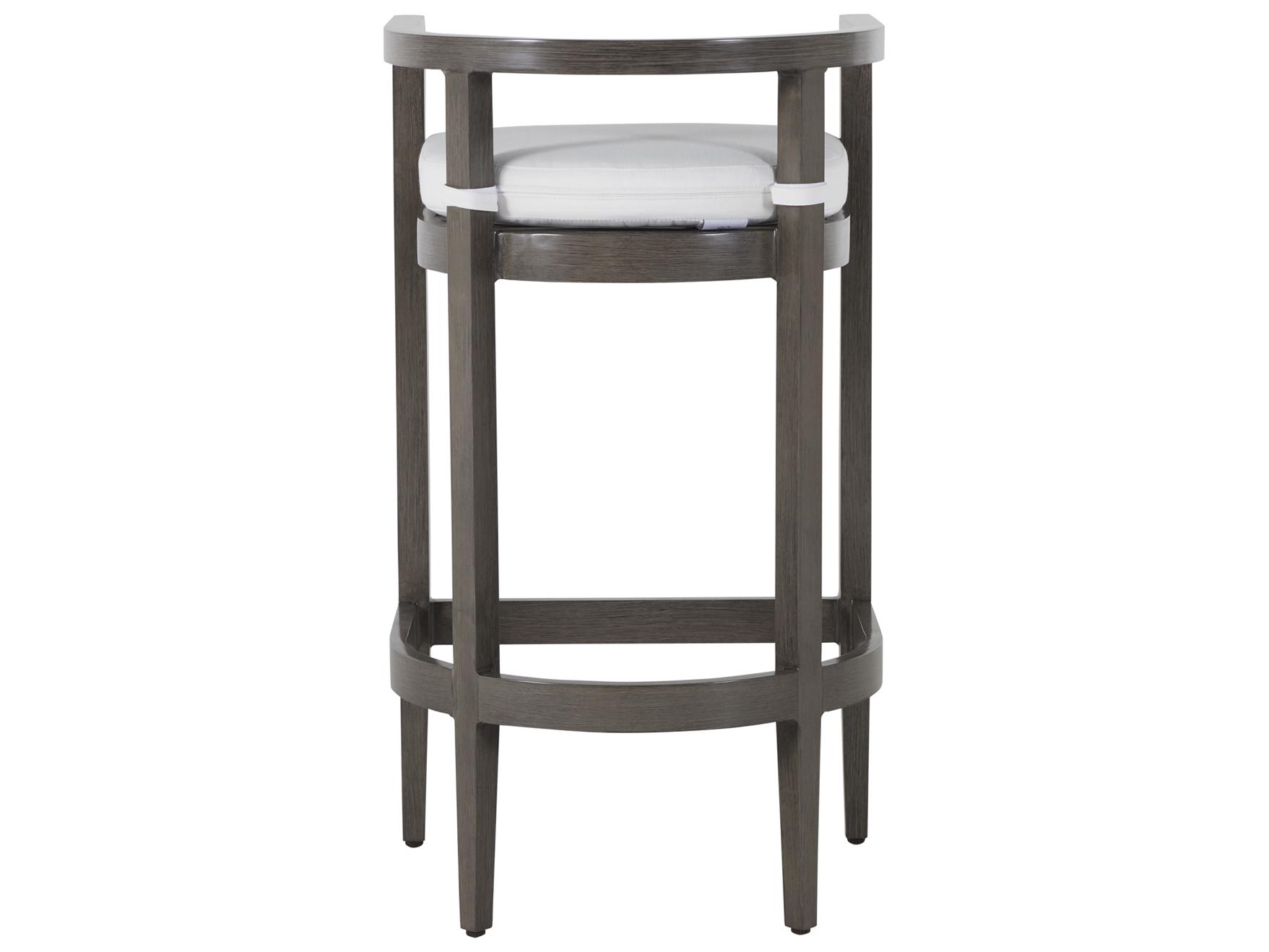 Summer Classics Santa Barbara Aluminum Slate Grey Outdoor Bar Stool