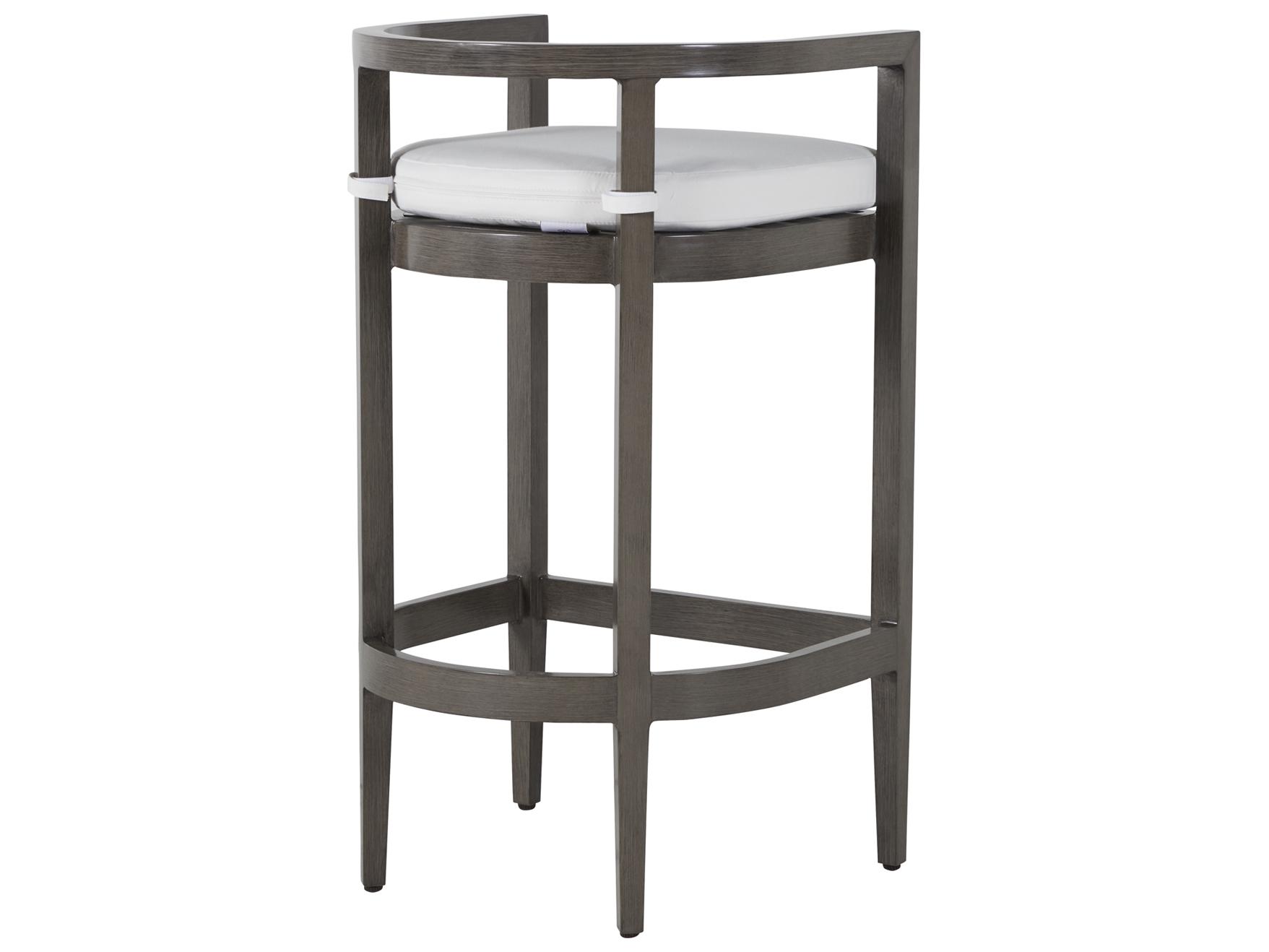 Summer Classics Santa Barbara Aluminum Slate Grey Outdoor Bar Stool