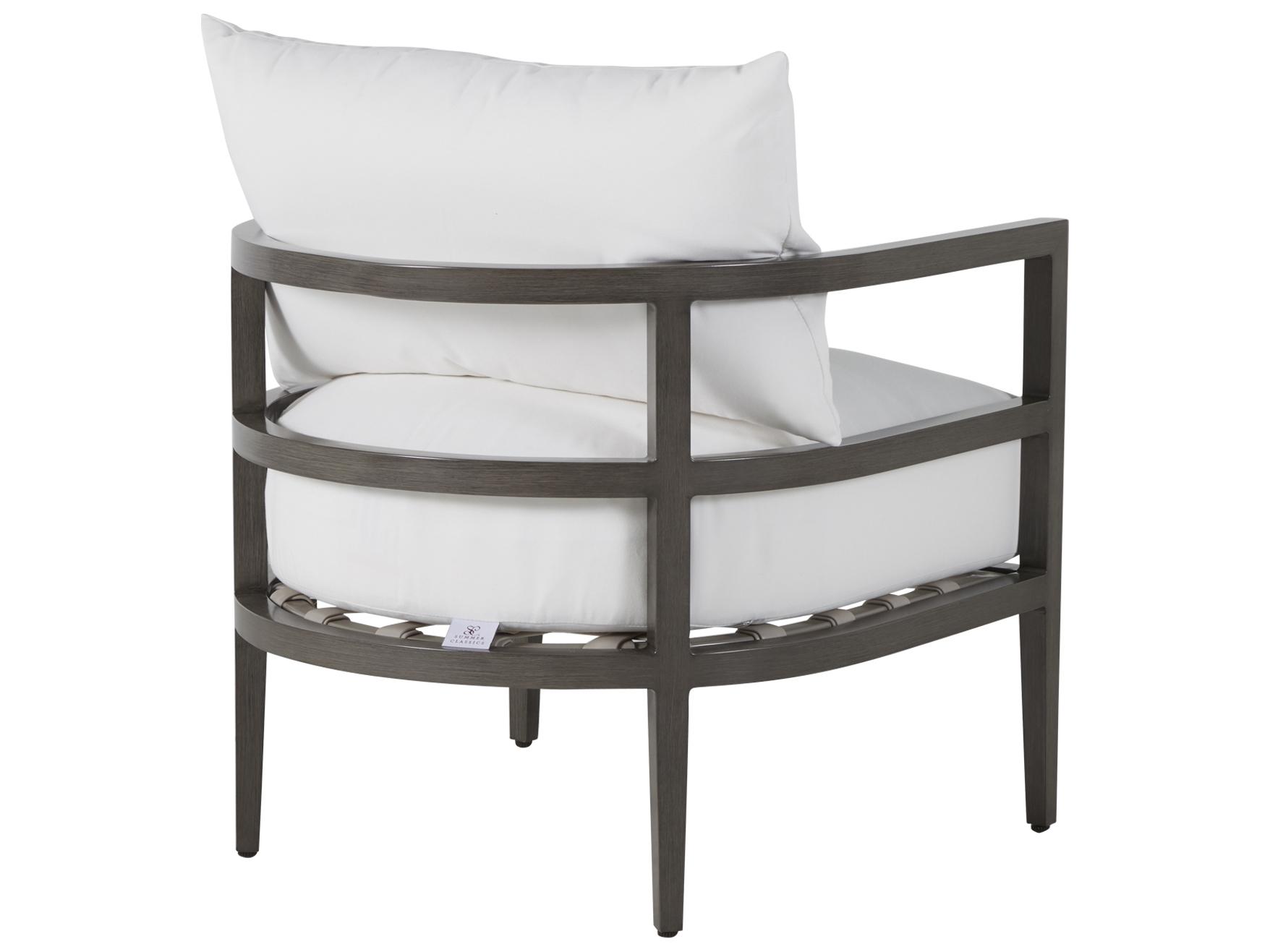 Summer Classics Santa Barbara Aluminum Slate Grey Patio Lounge Chair