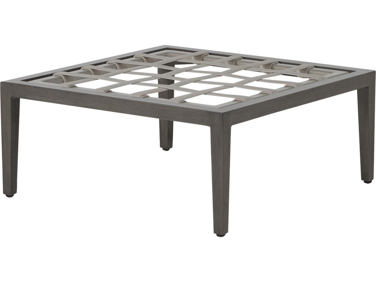 Summer Classics Santa Barbara Aluminum Slate Grey Outdoor Patio Ottoman