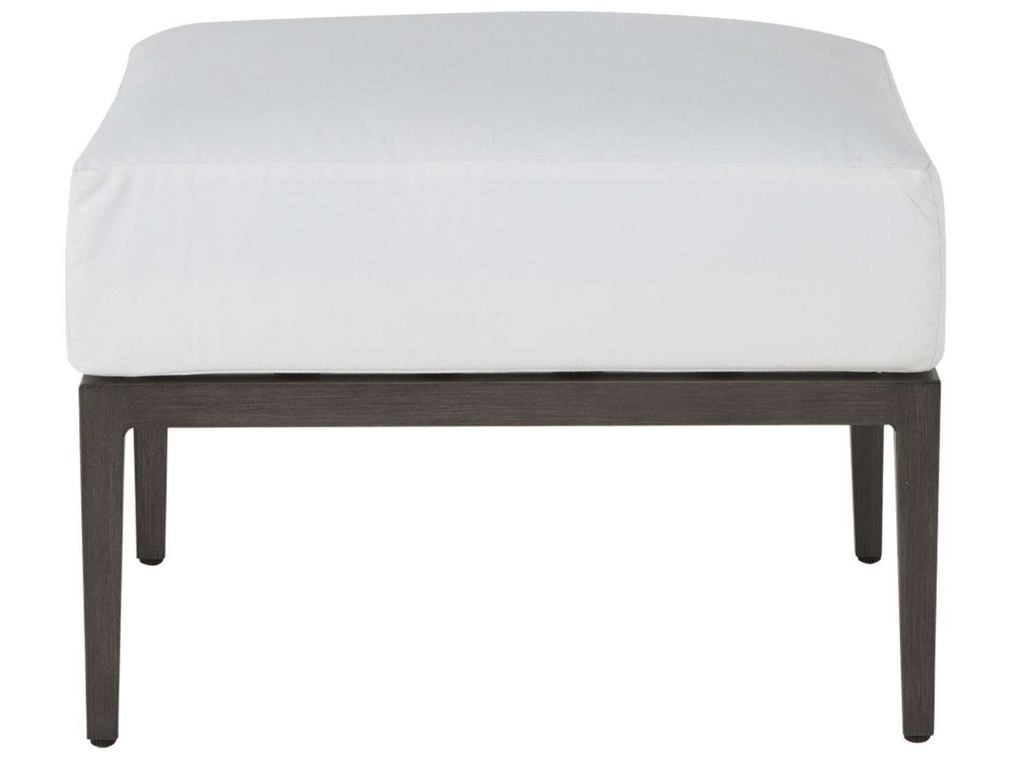 Summer Classics Santa Barbara Aluminum Slate Grey Outdoor Patio Ottoman