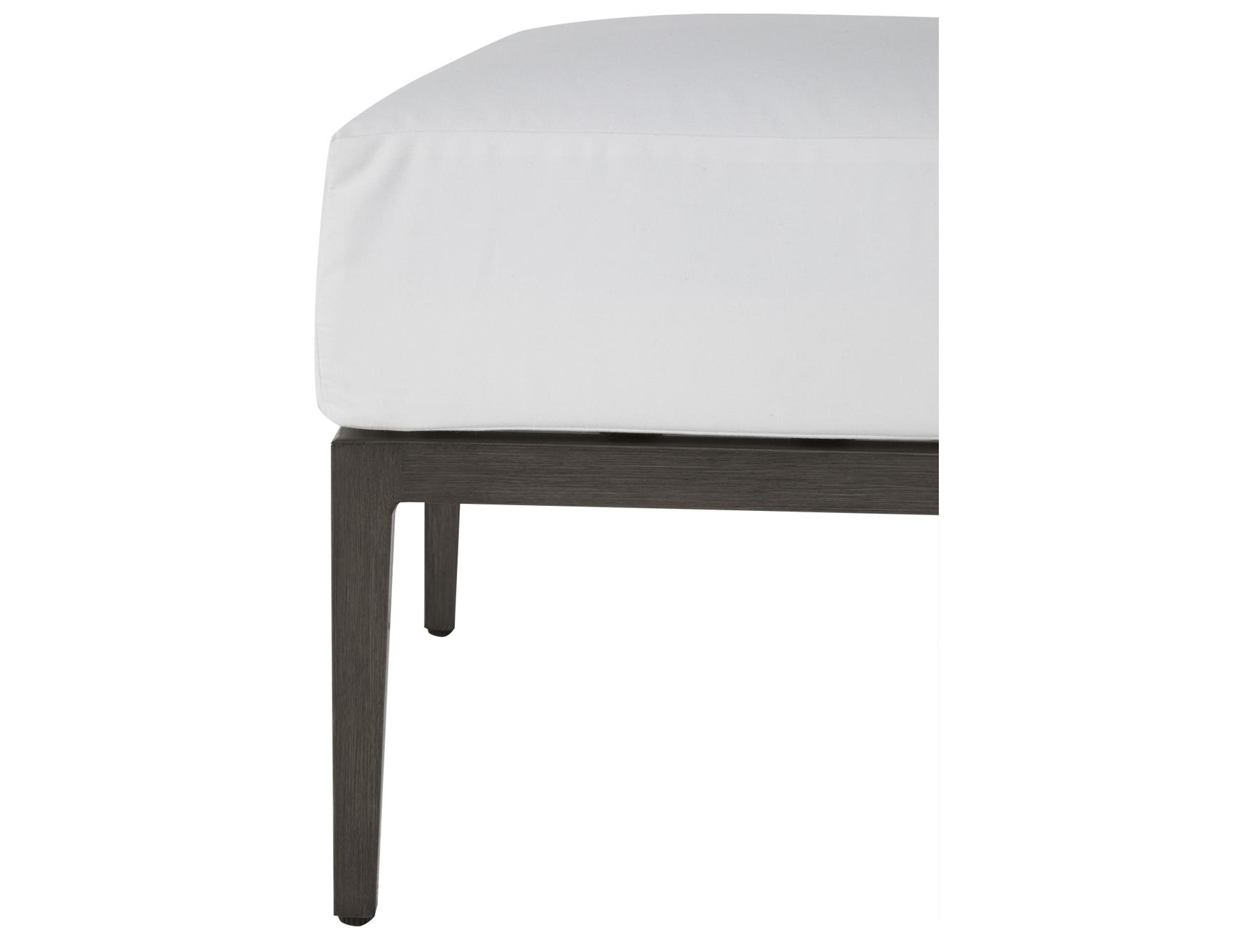 Summer Classics Santa Barbara Aluminum Slate Grey Outdoor Patio Ottoman