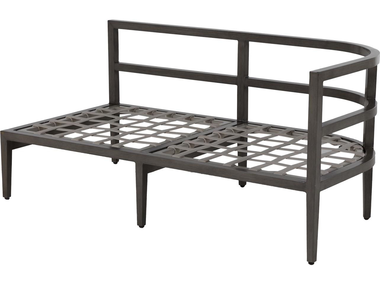 Summer Classics Santa Barbara Aluminum Slate Grey Right Arm Outdoor Loveseat