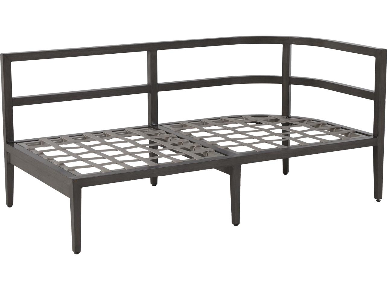 Summer Classics Santa Barbara Aluminum Slate Grey Right Arm Outdoor Loveseat