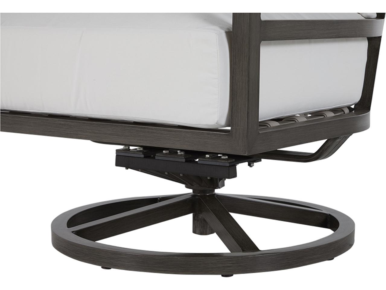 Summer Classics Santa Barbara Aluminum Slate Grey Swivel Rocker Outdoor Lounge Chair