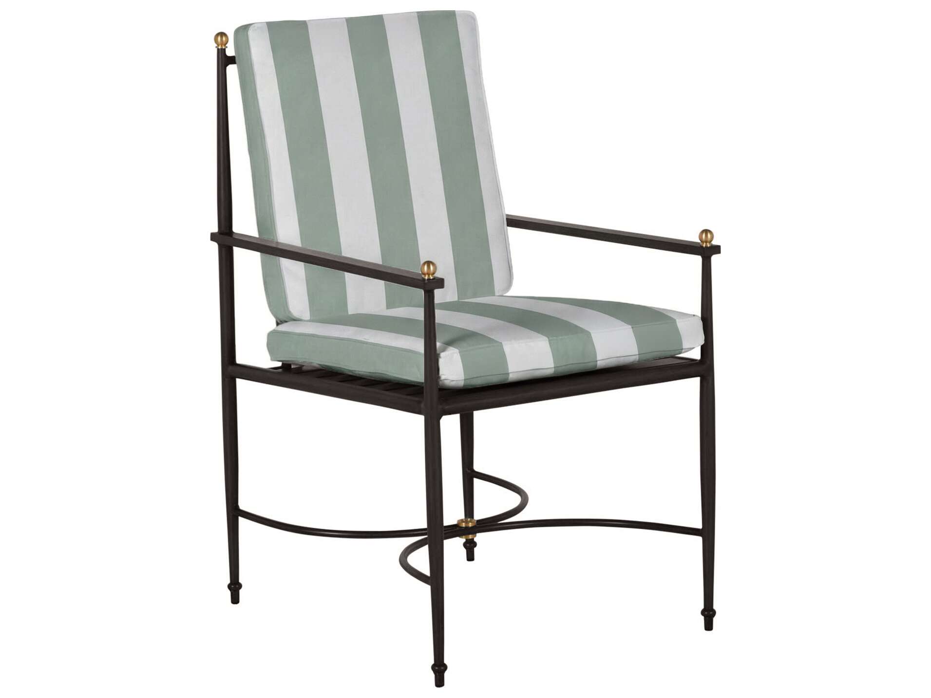 Summer Classics Roma Quick Ship Wrought Aluminum Cushion Dining Chair