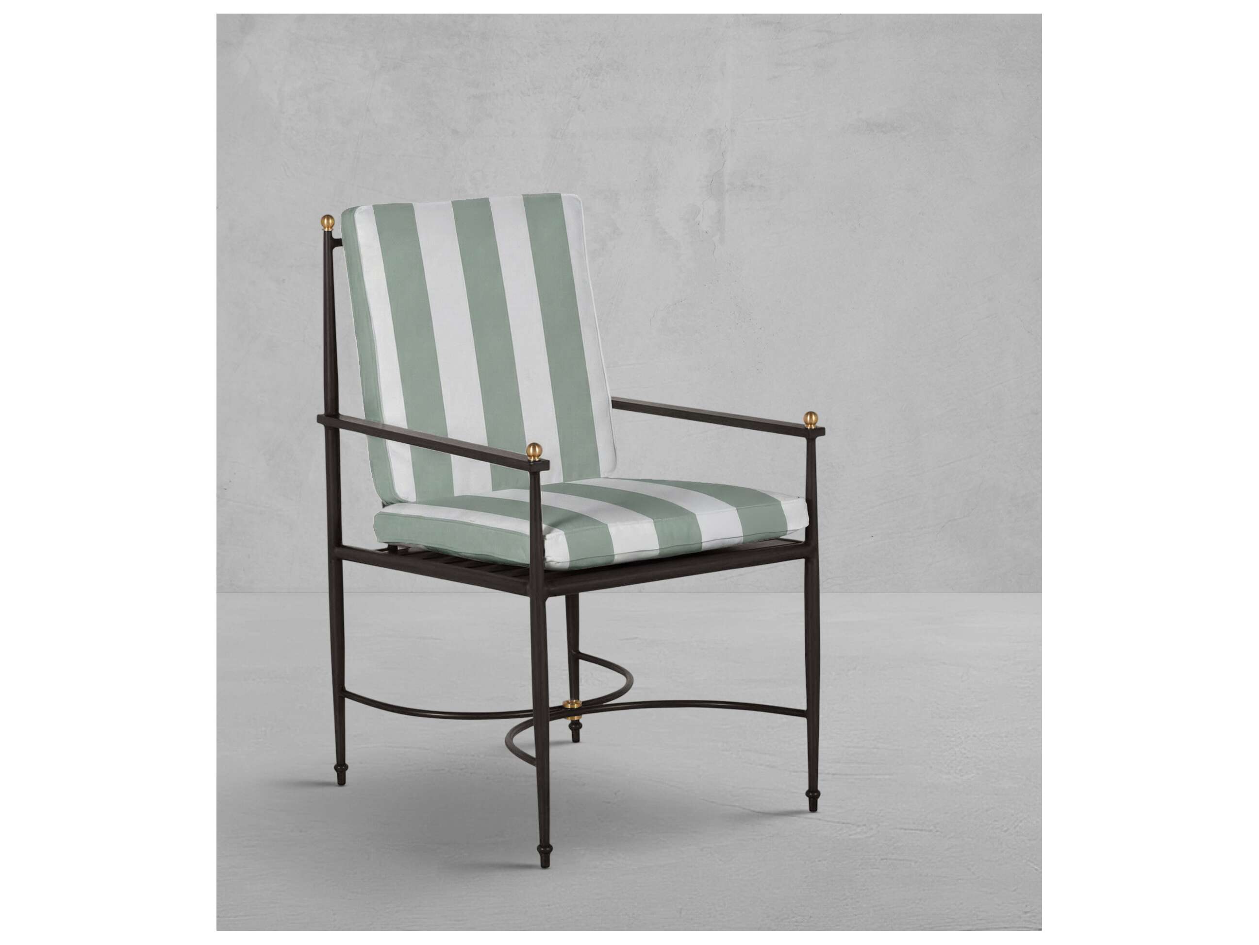 Summer Classics Roma Quick Ship Wrought Aluminum Cushion Dining Chair