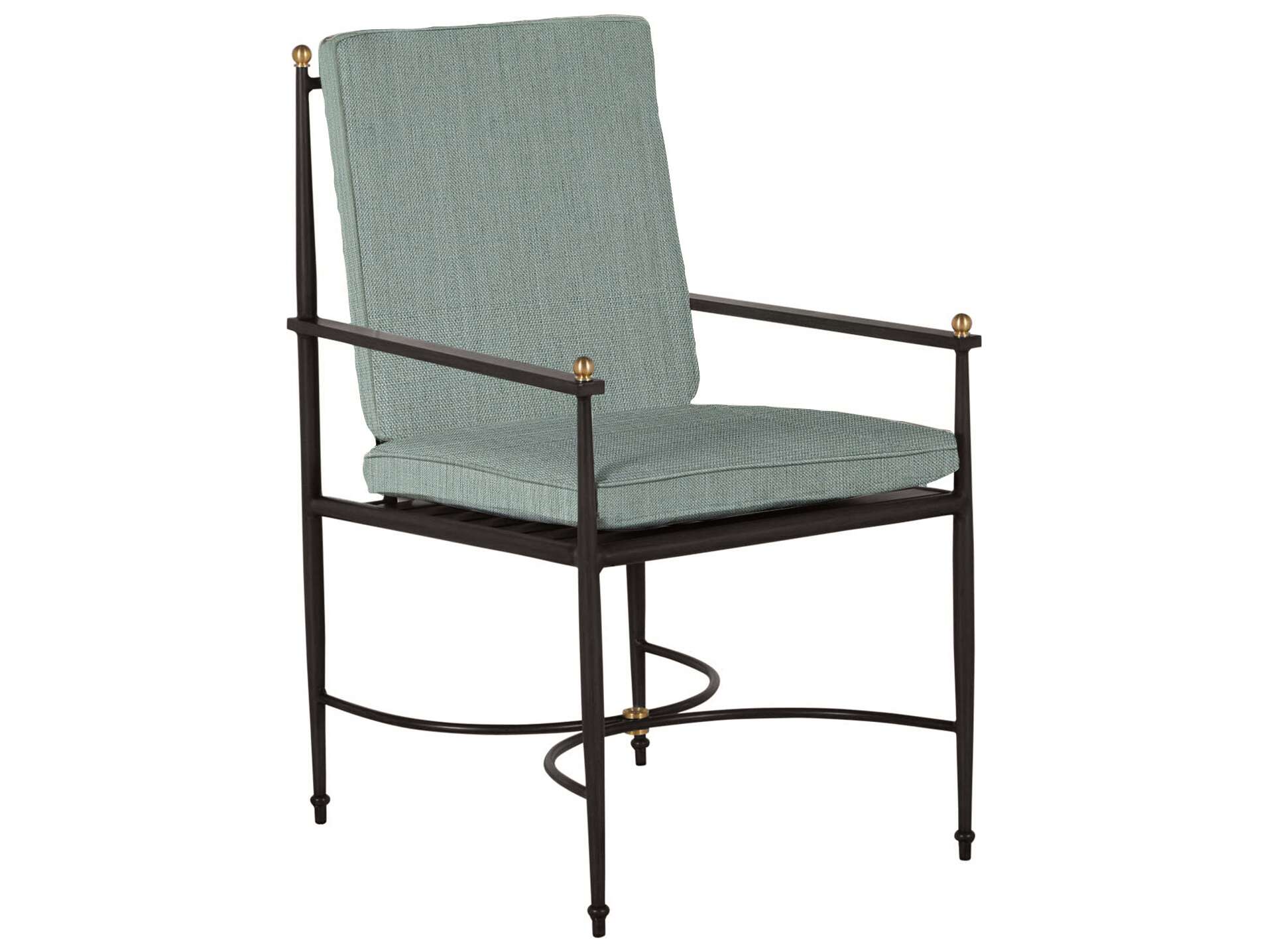 Summer Classics Roma Quick Ship Wrought Aluminum Cushion Dining Chair
