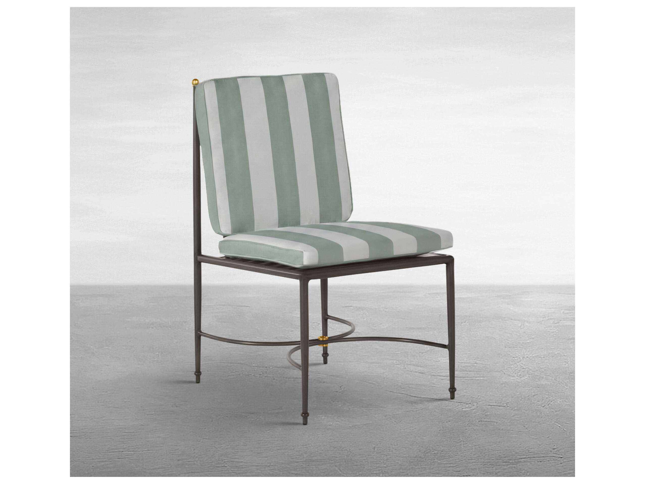Summer Classics Roma Quick Ship Wrought Aluminum Cushion Dining Chair