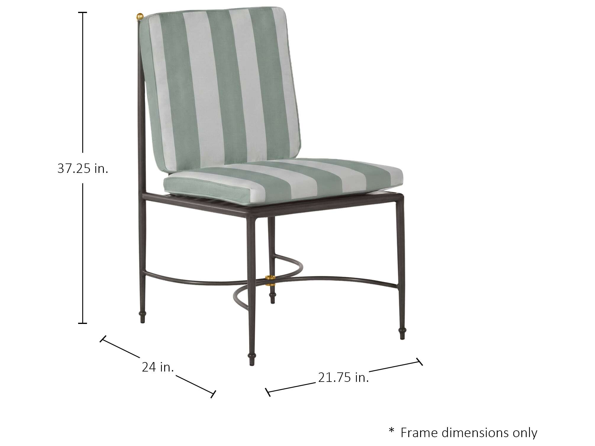 Summer Classics Roma Quick Ship Wrought Aluminum Cushion Dining Chair