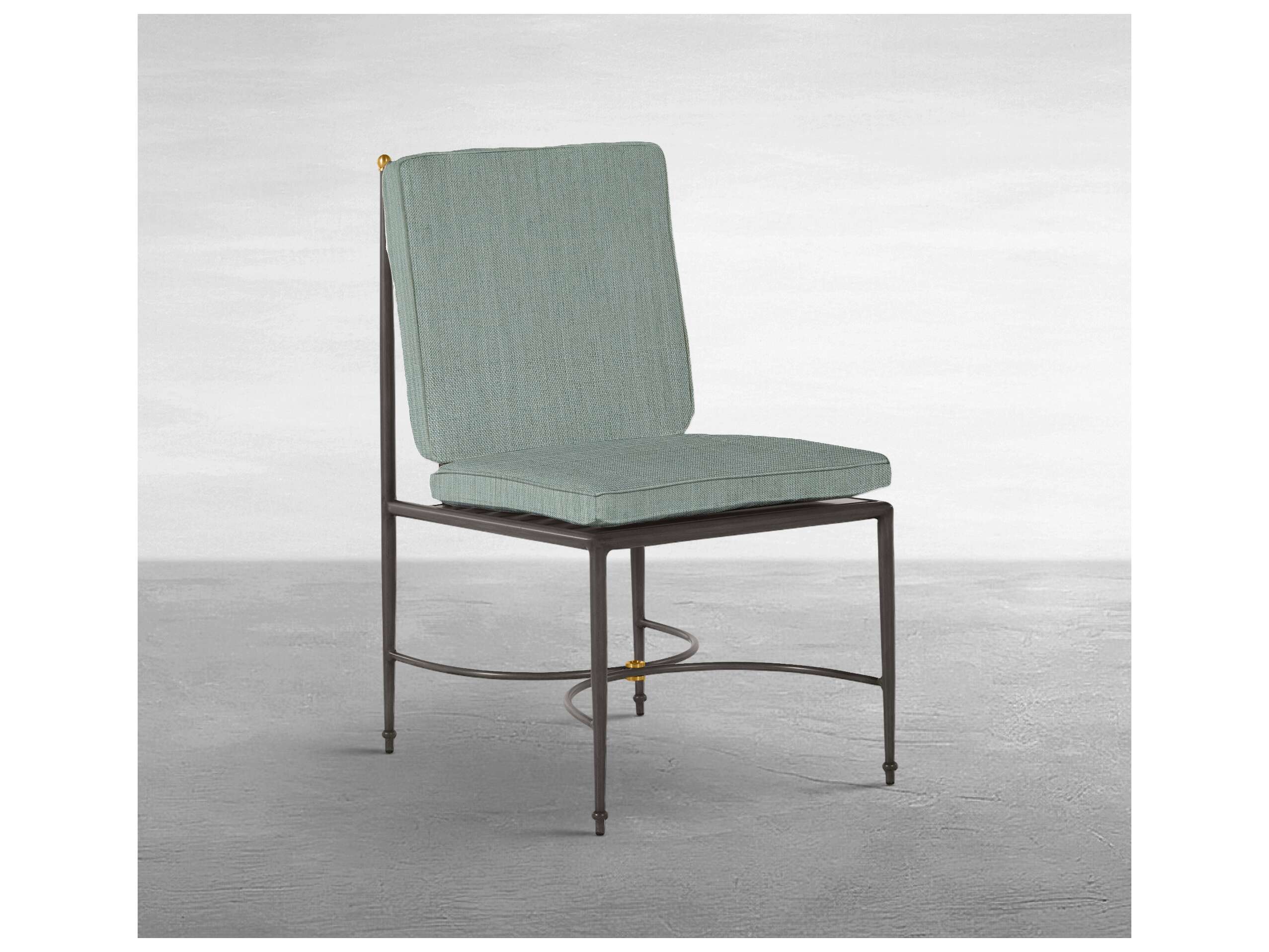 Summer Classics Roma Quick Ship Wrought Aluminum Cushion Dining Chair