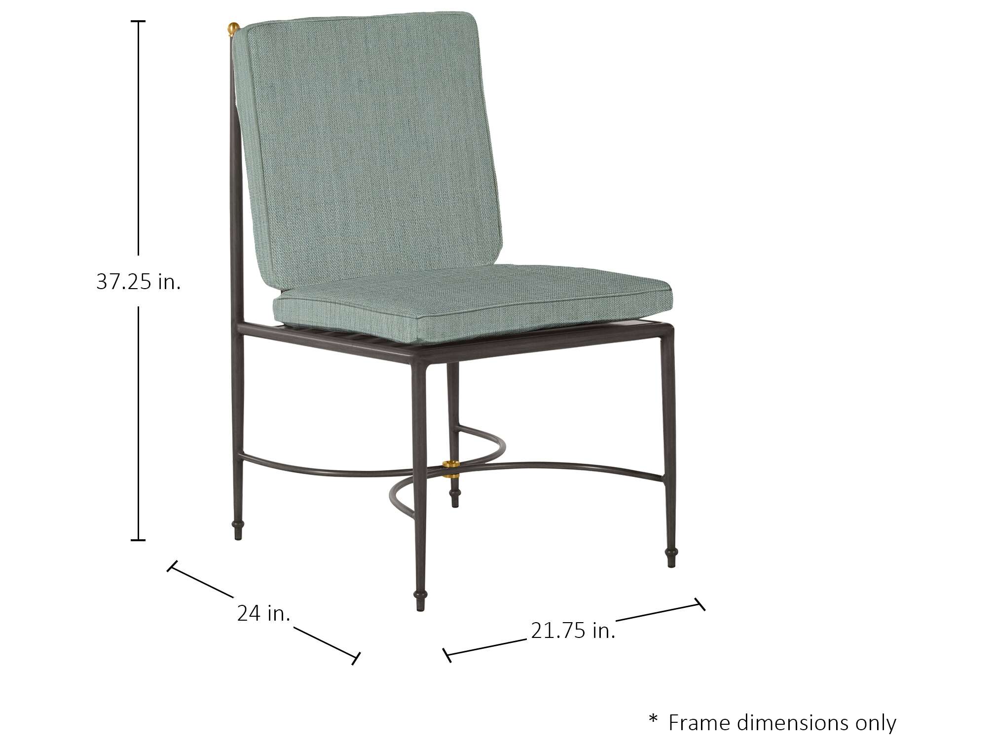 Summer Classics Roma Quick Ship Wrought Aluminum Cushion Dining Chair