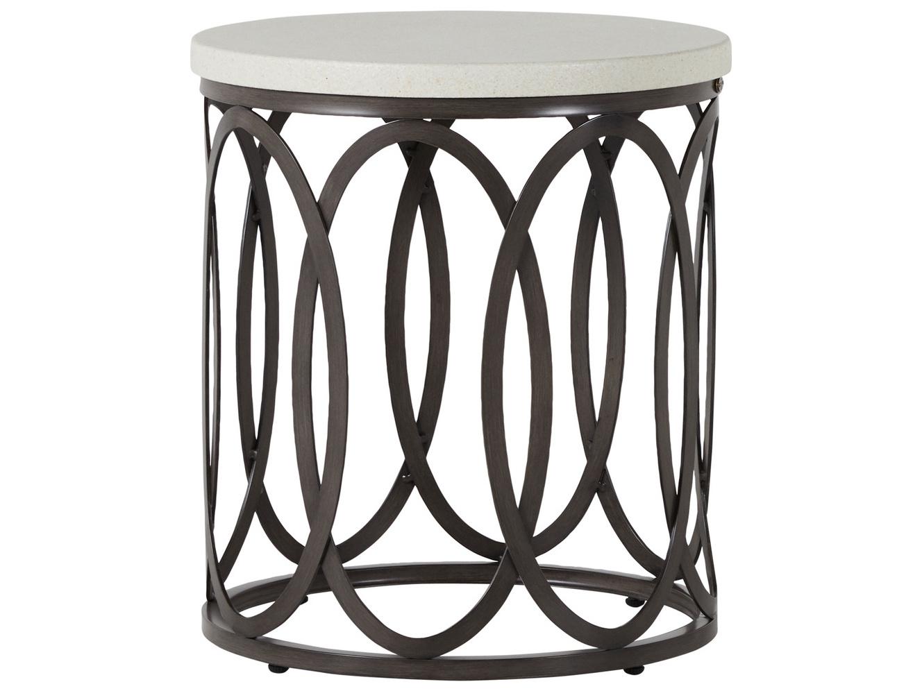 Summer Classics Ella Aluminum Round Outdoor Patio End Table