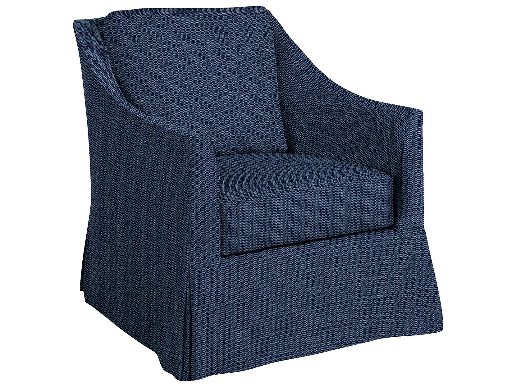 Summer Classics Baldwin Outdoor Swivel Lounge Chair in Grid Cloth Mist