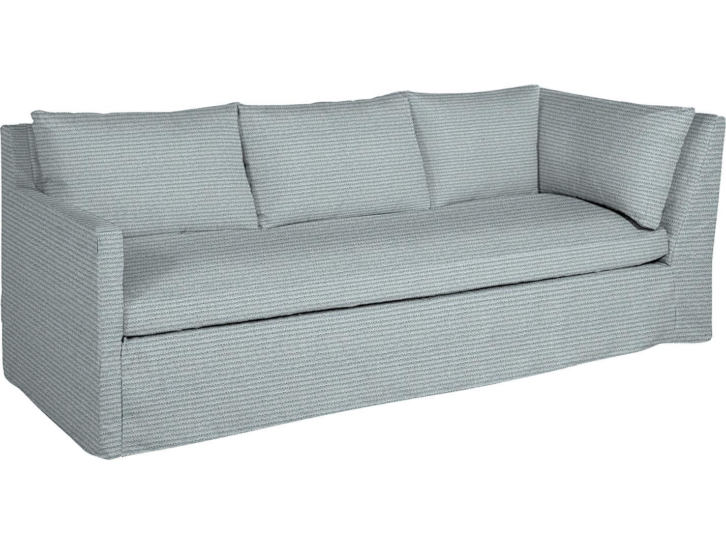 Summer Classics Nora Outdoor Right Arm Facing Corner Sofa in Washboard Linen
