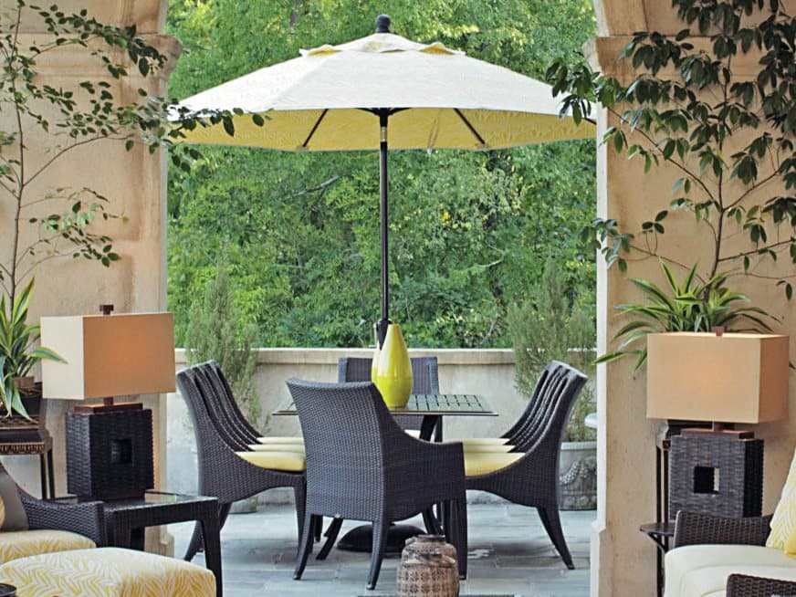 Summer Classics Market Aluminum 9 Foot Crank Auto Tilt Outdoor Umbrella