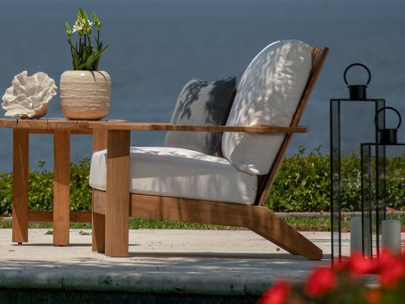 Summer Classics Ashland Adirondack Teak Cushion Patio Lounge Set