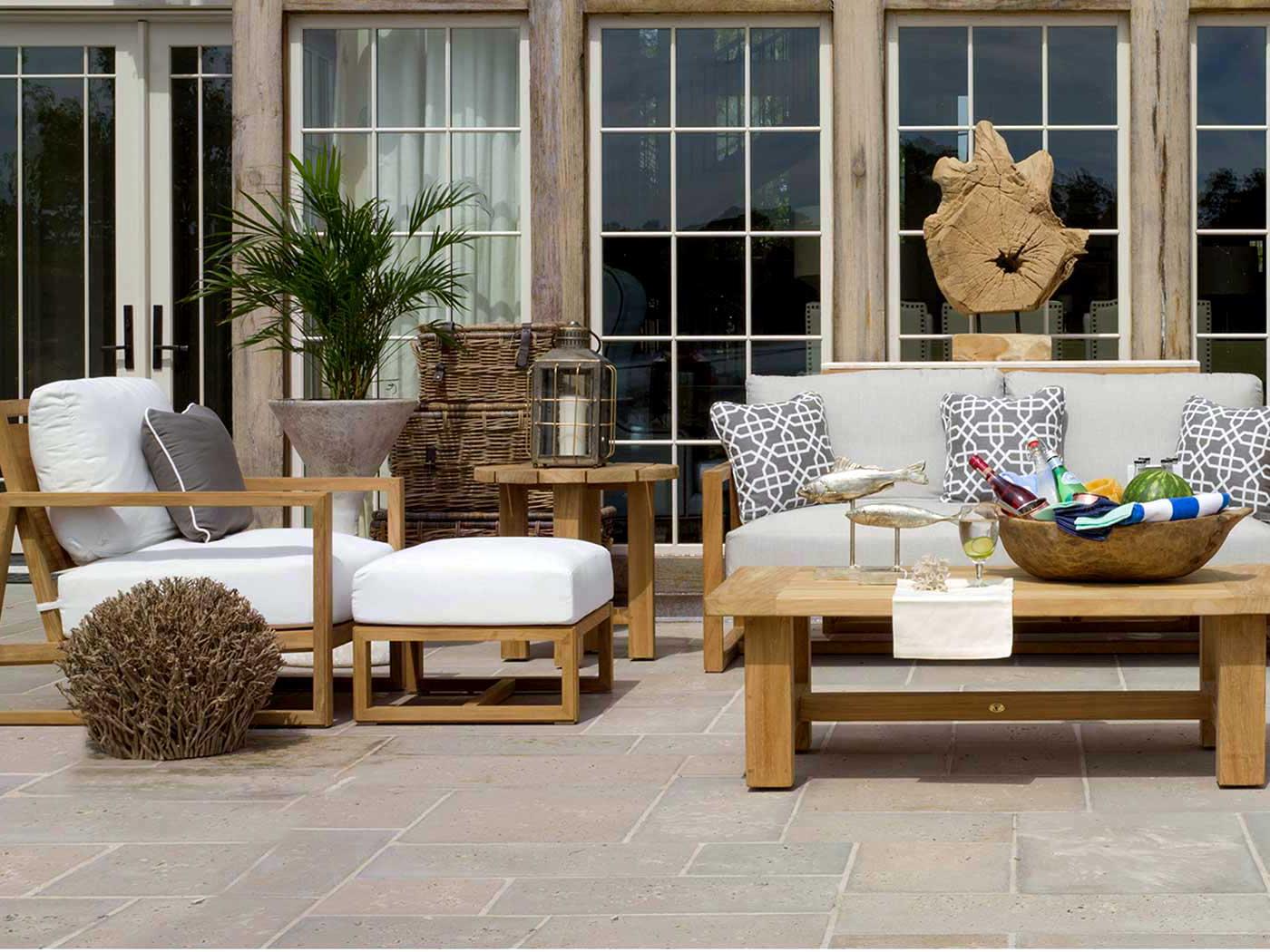 Summer Classics Avondale Teak Cushion Outdoor Lounge Set