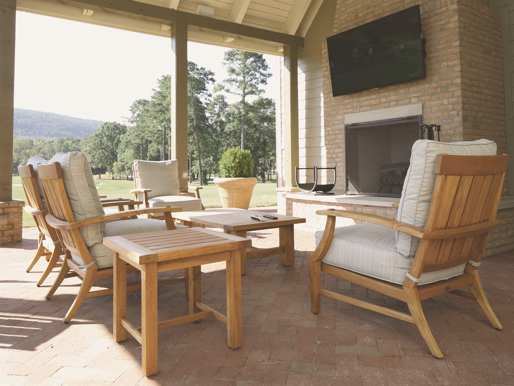 Summer Classics Croquet Teak Outdoor Lounge Set