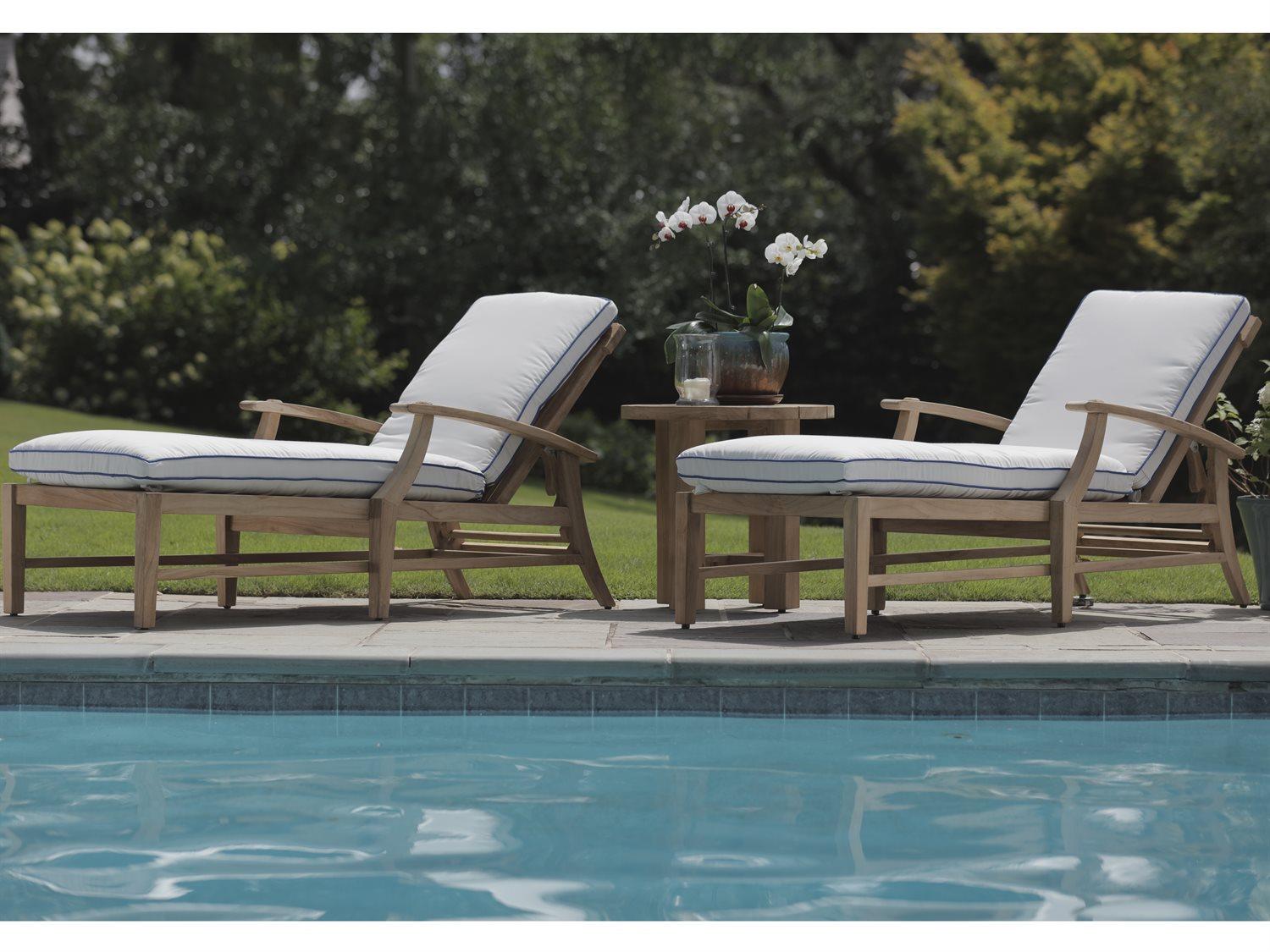 Summer Classics Croquet Teak Patio Lounge Set