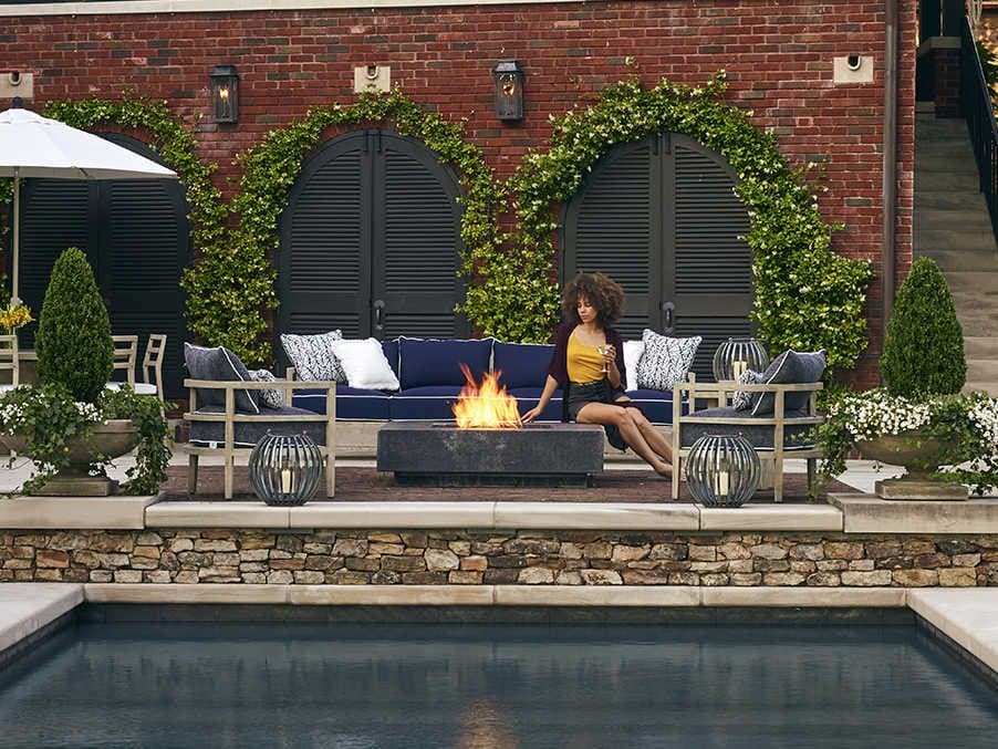 Summer Classics Santa Barbara Aluminum Sectional Outdoor Lounge Set