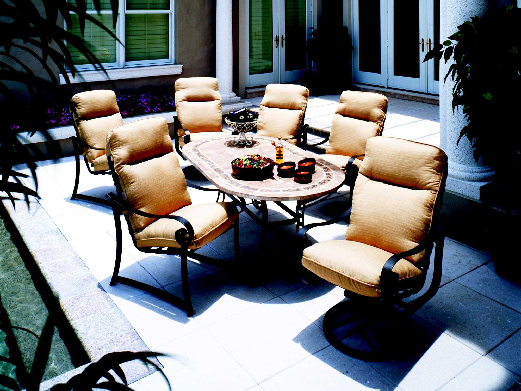 Suncoast Orleans Cushion Aluminum Outdoor Patio Dining Set