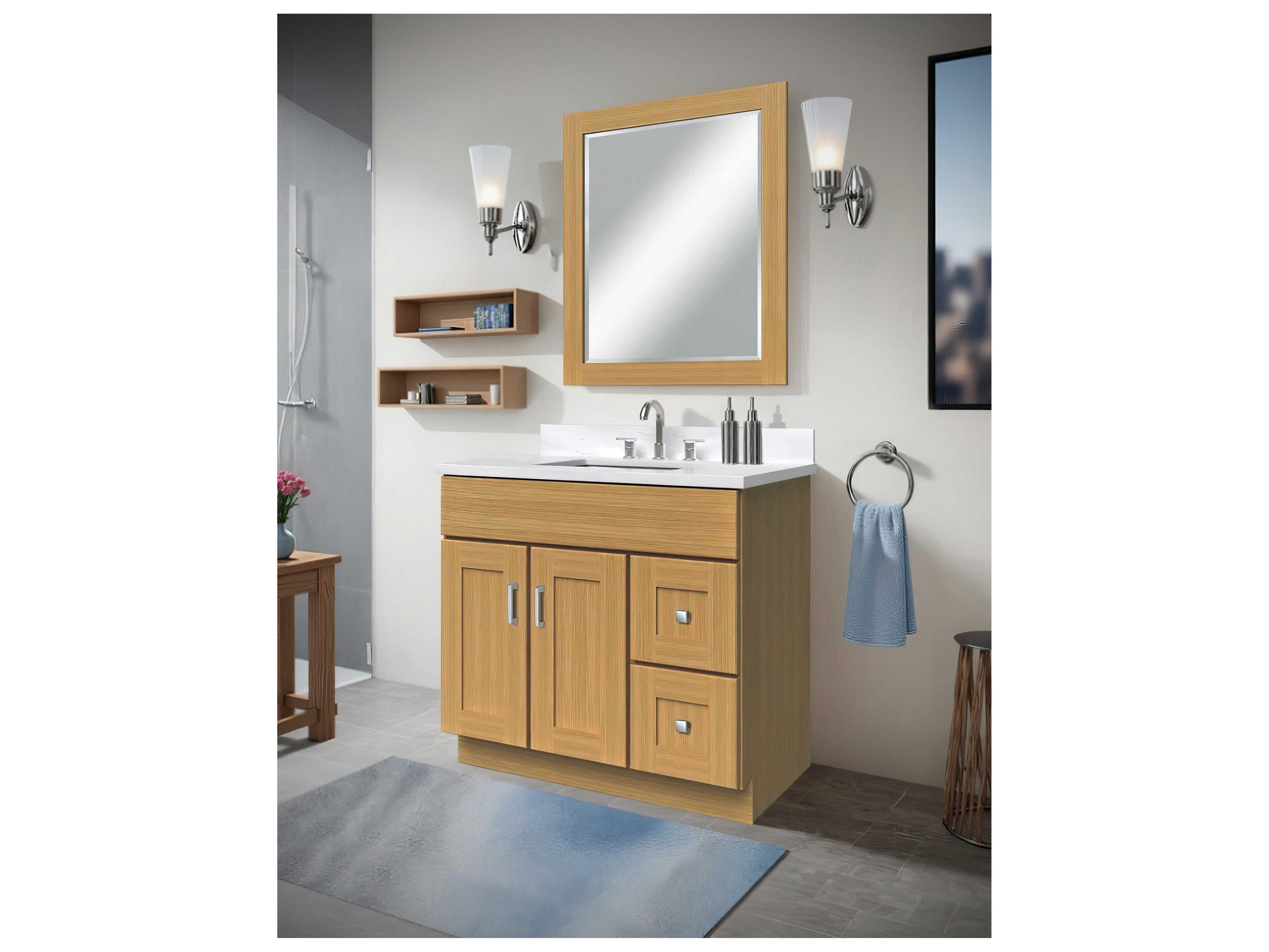 Sunny Wood Forrester Ridge Natural Oak Wall Mirror Rectangular