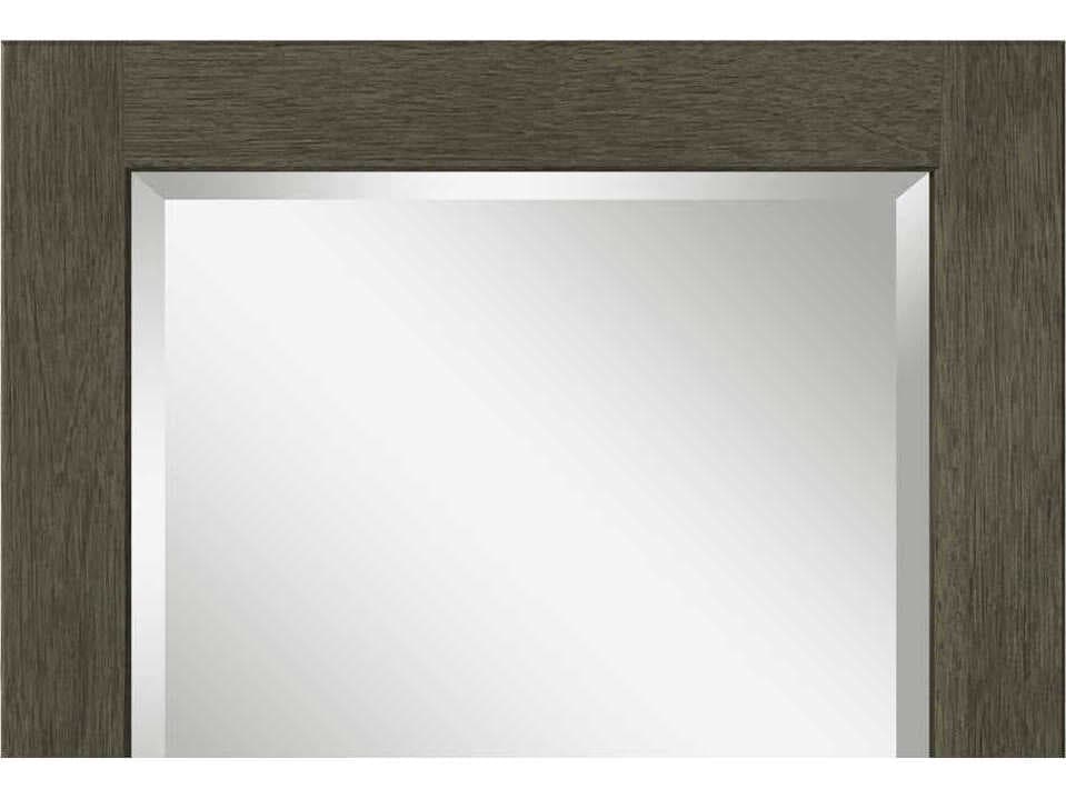 Sunny Wood Livingstone Shale Grey Wall Mirror Square