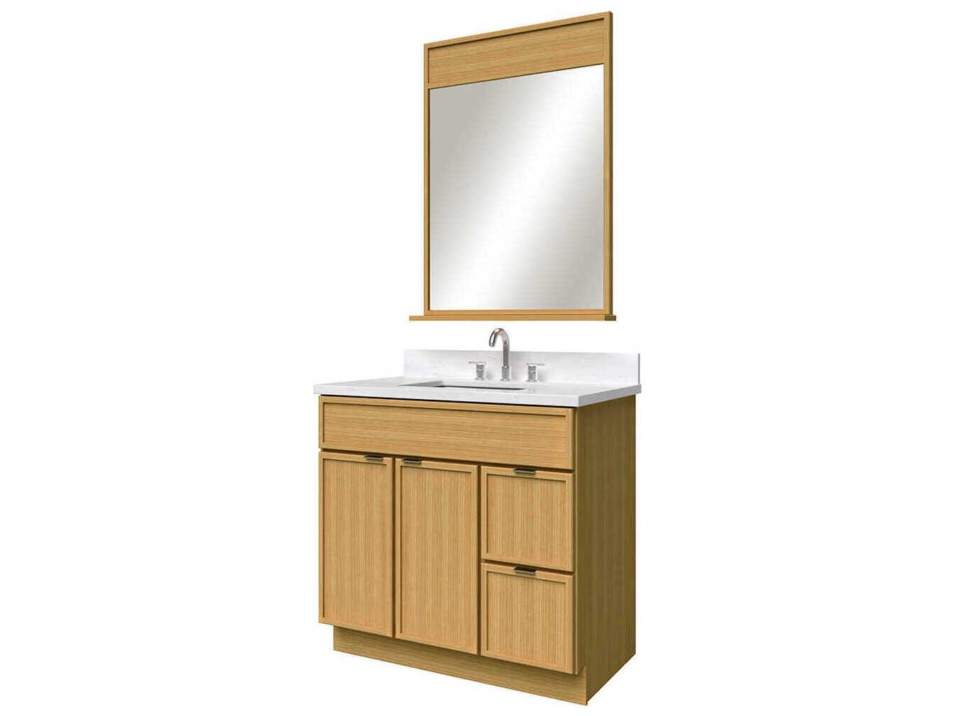 Sunny Wood Nikko Clear Oak Wall Mirror Rectangular