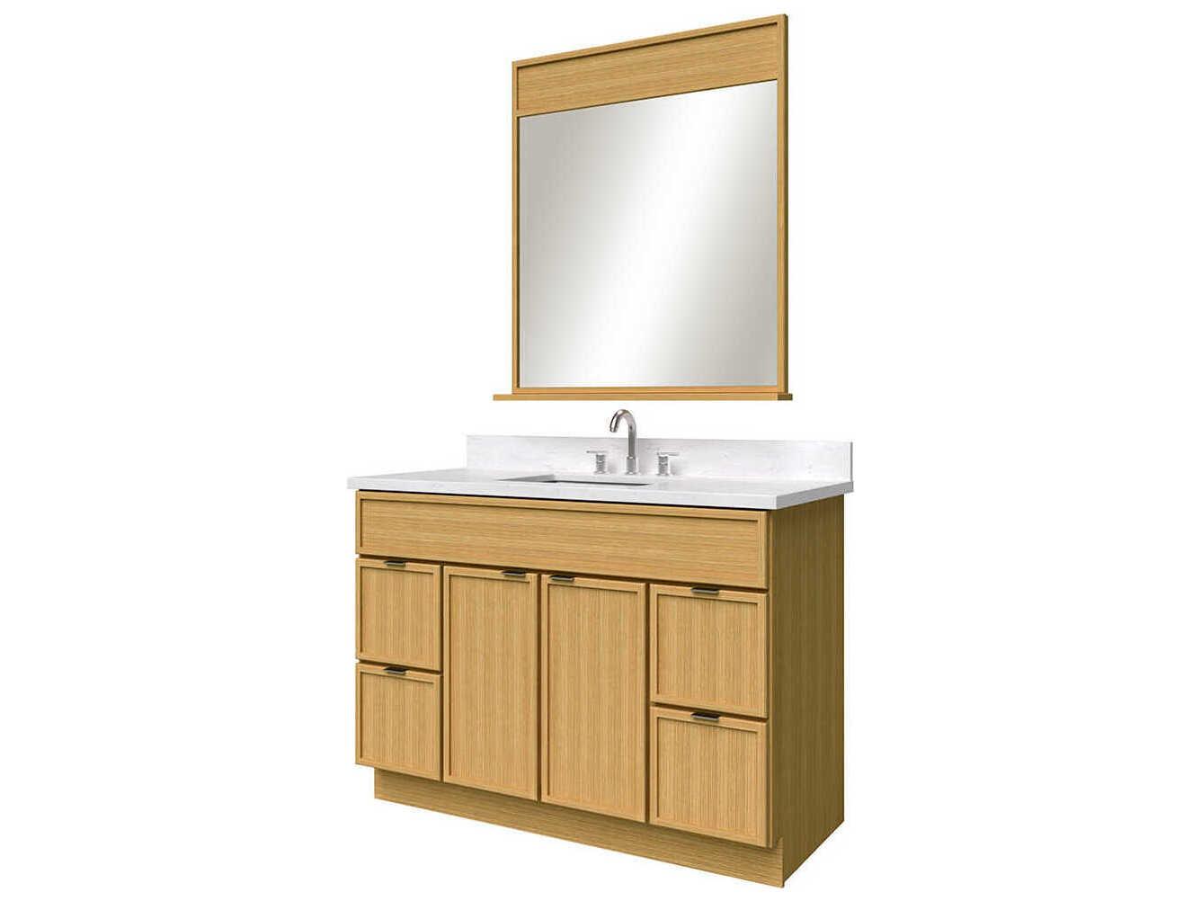 Sunny Wood Nikko Clear Oak Wall Mirror Rectangular