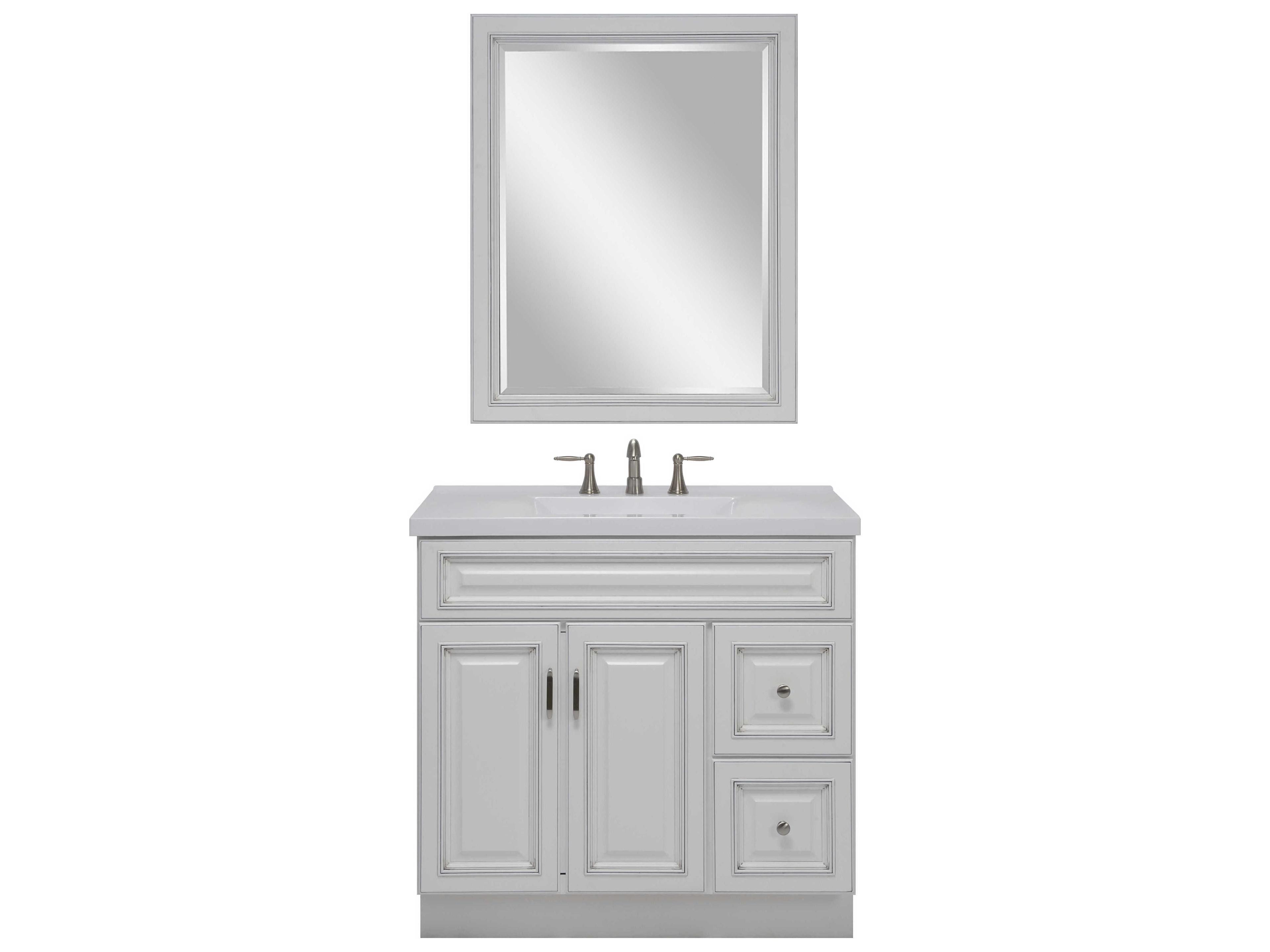Sunny Wood Riley Fresh White Wall Mirror Vertical