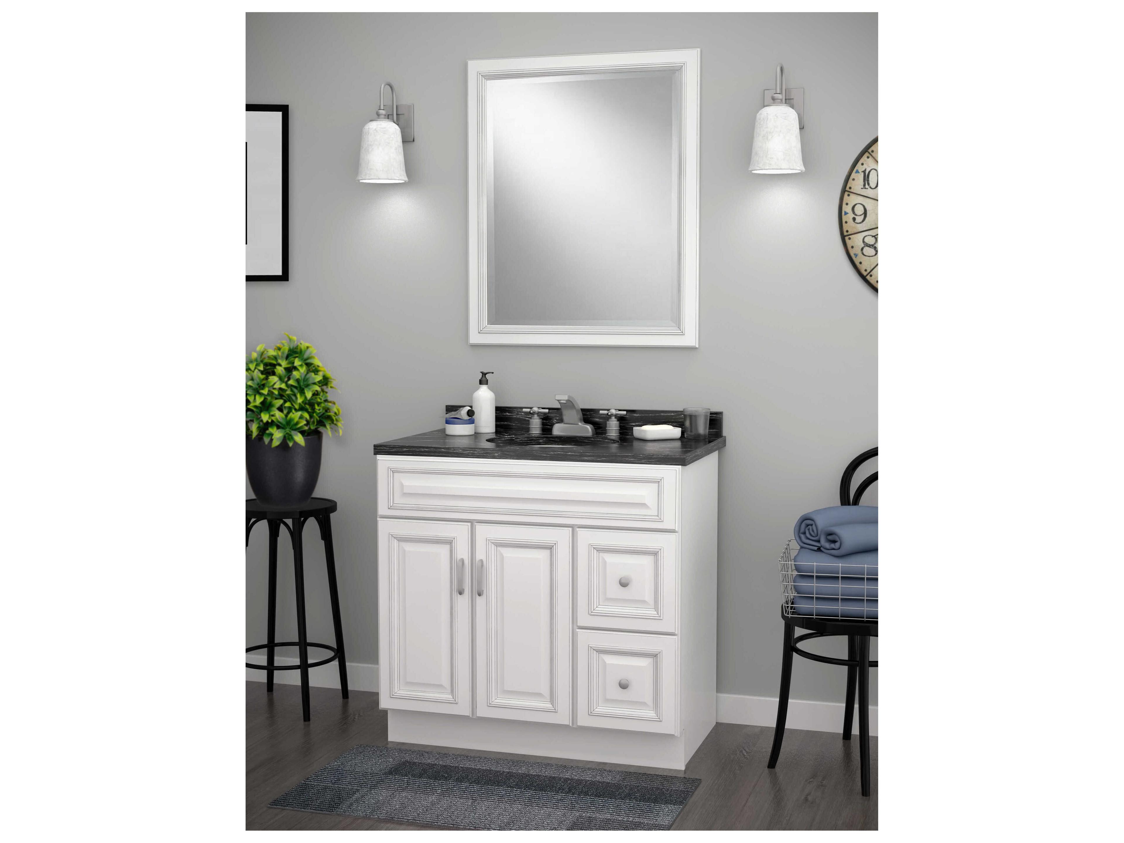 Sunny Wood Riley Fresh White Wall Mirror Vertical
