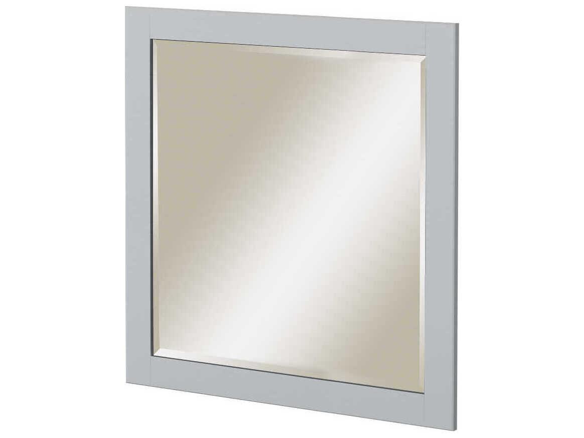 Sunny Wood Shaker Hill Designer White Wall Mirror Square