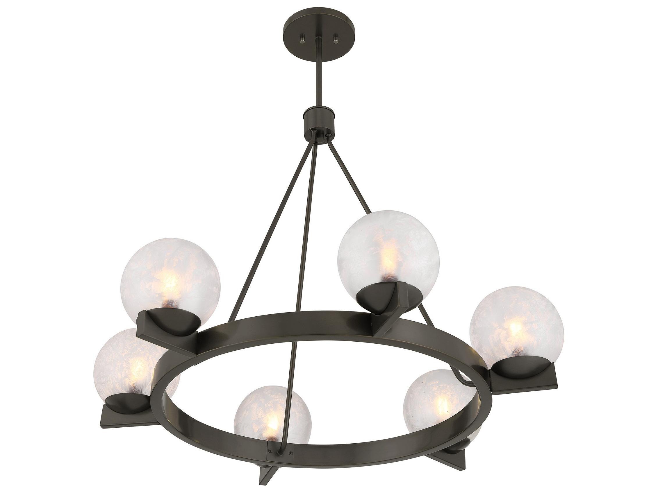Savoy House Darien 6-Light Mediterranean Bronze Globe Chandelier