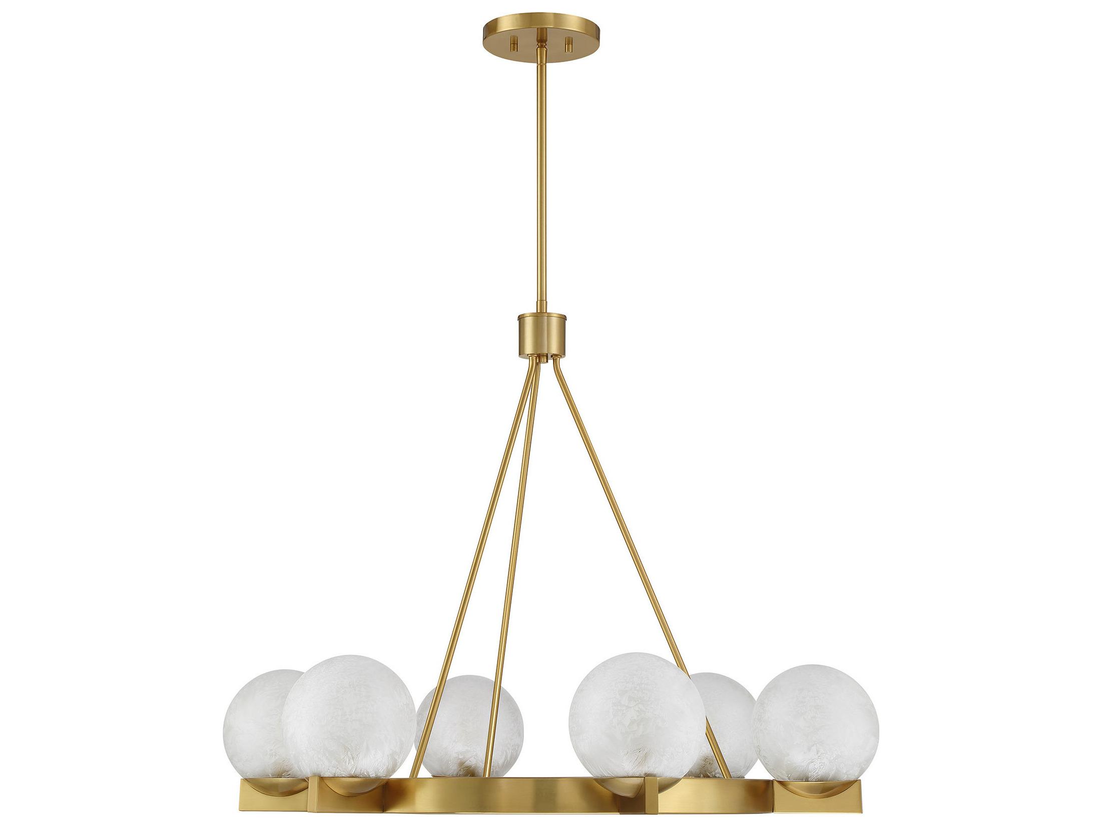 Savoy House Darien 6-Light Warm Brass Globe Chandelier