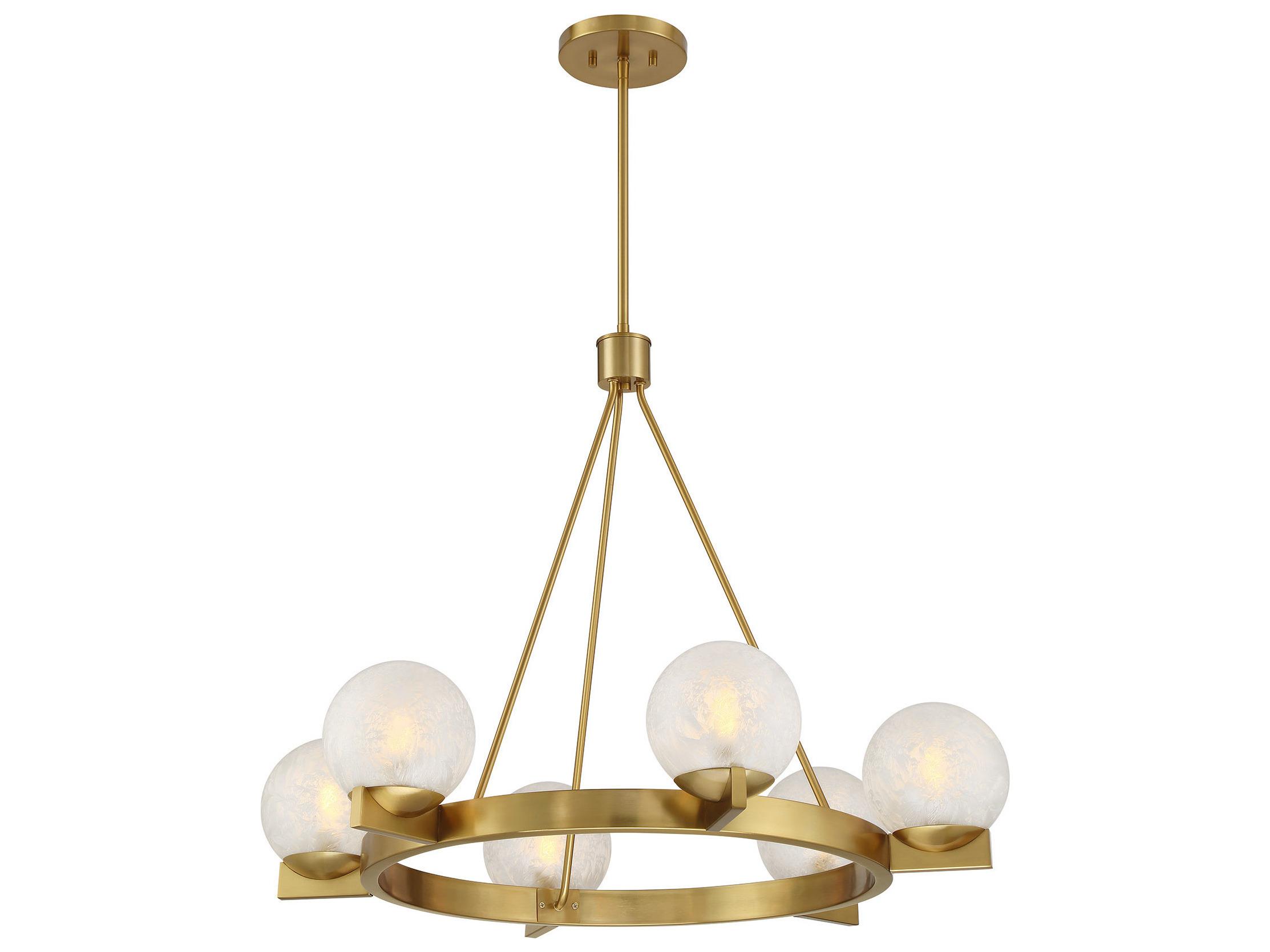 Savoy House Darien 6-Light Warm Brass Globe Chandelier