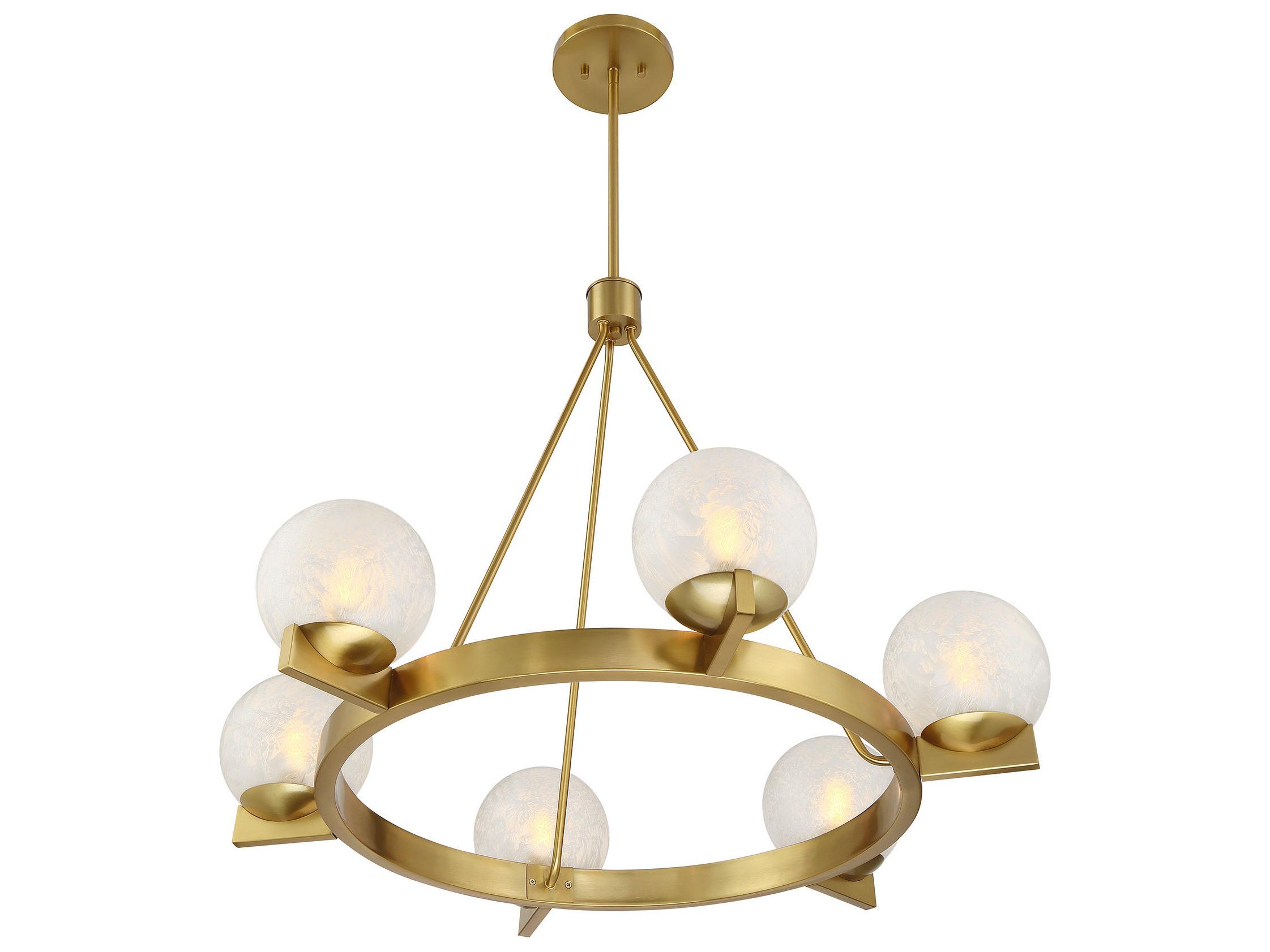 Savoy House Darien 6-Light Warm Brass Globe Chandelier